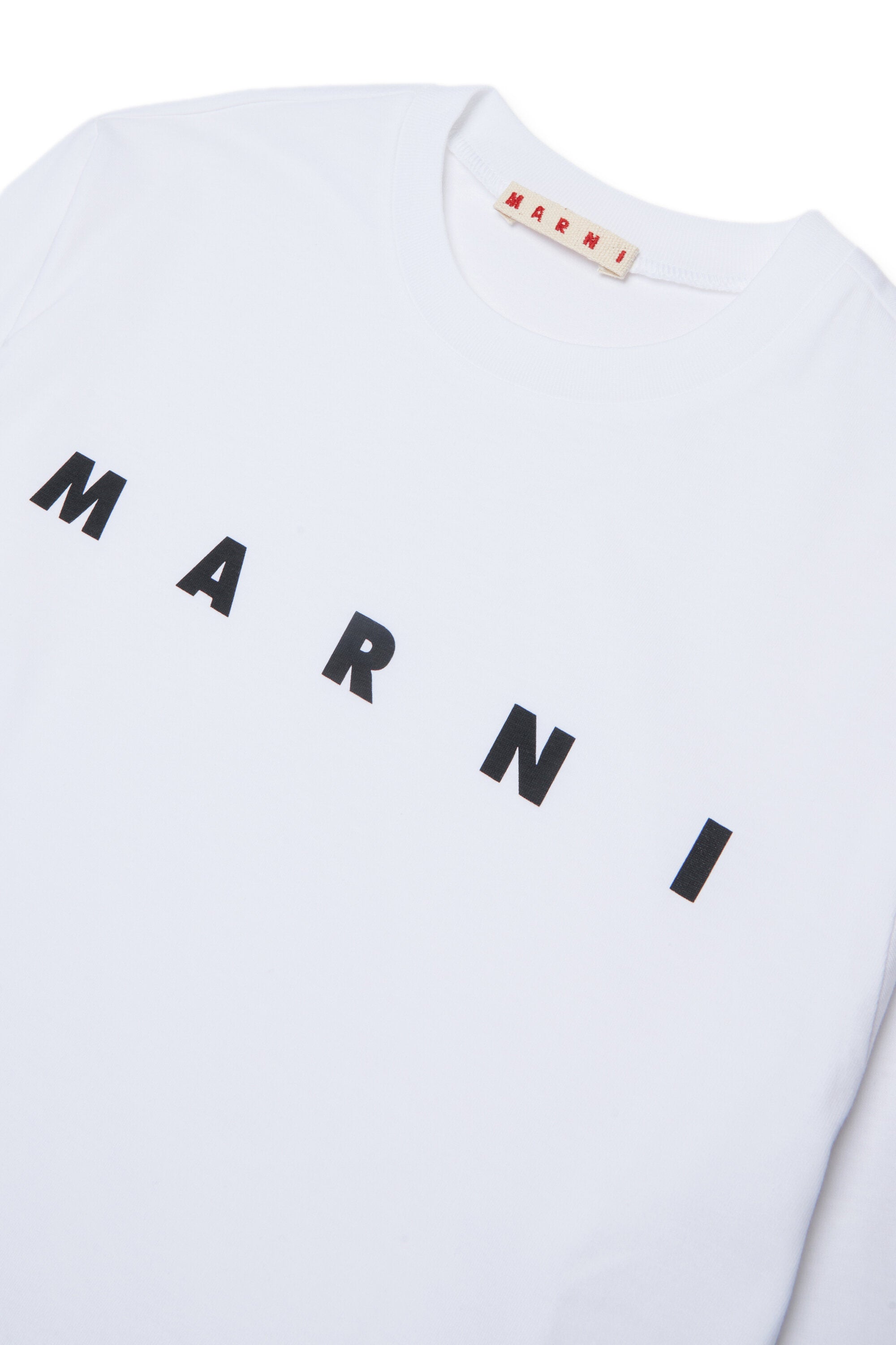 T-shirt manica lunga in jersey con logo Marni