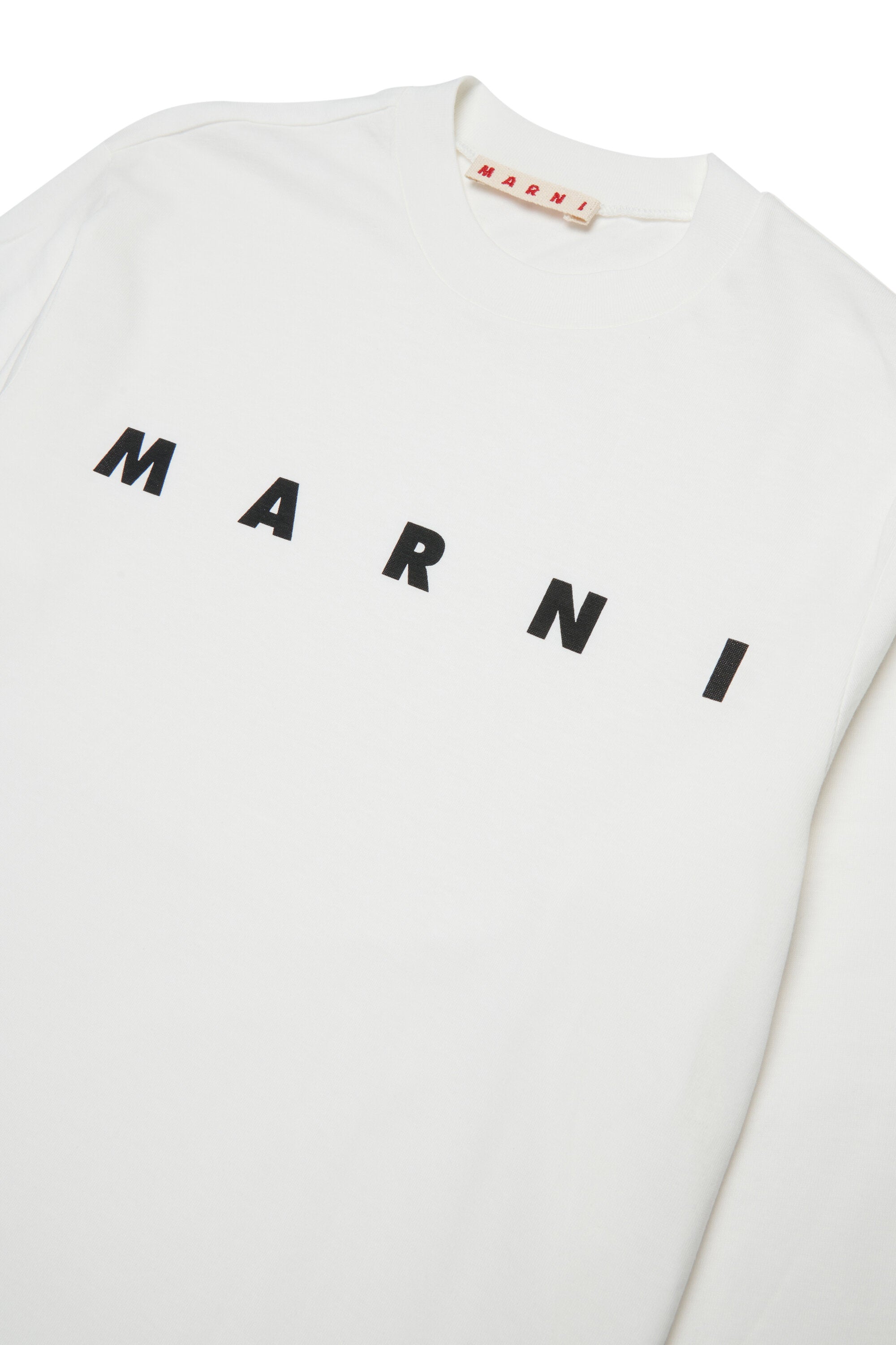 T-shirt manica lunga in jersey con logo Marni