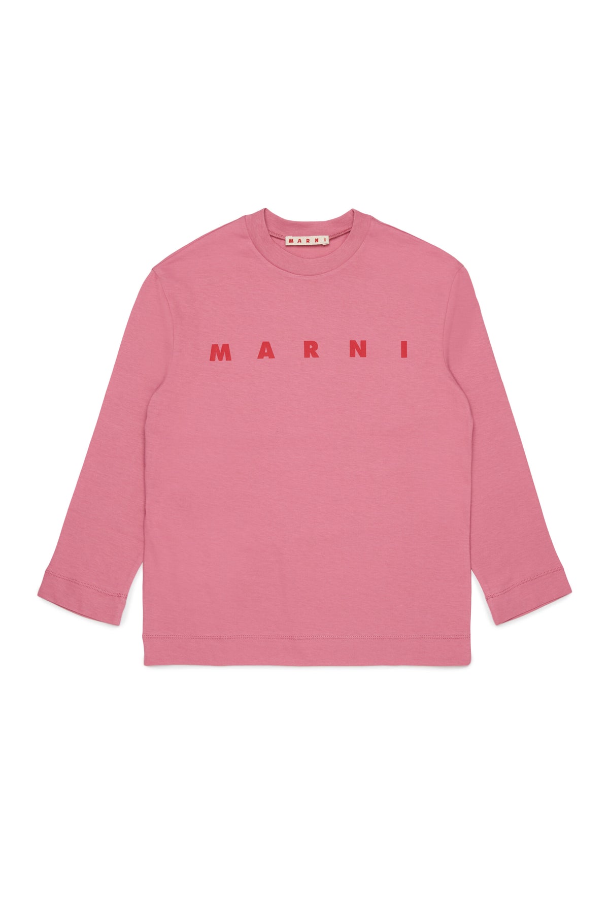 T-shirt en jersey à manches longues avec logo Marni