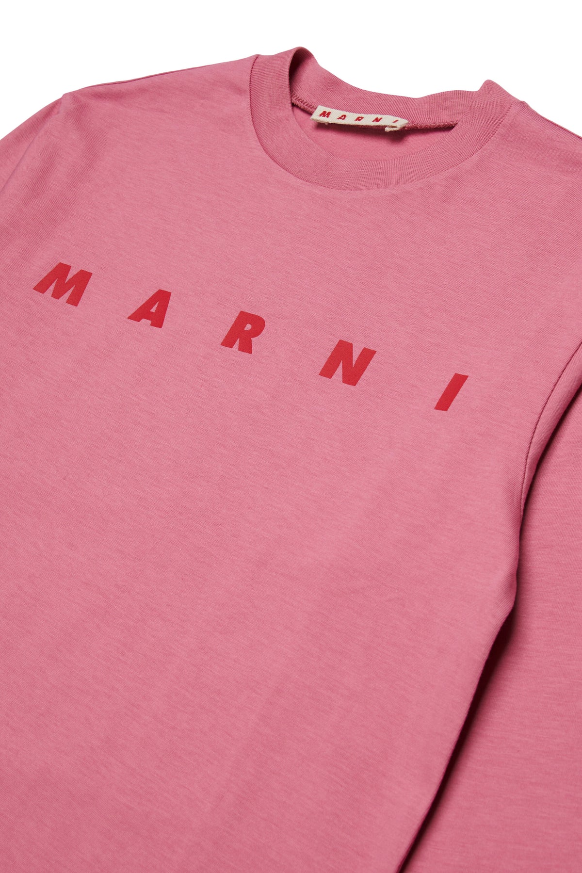 T-shirt en jersey à manches longues avec logo Marni