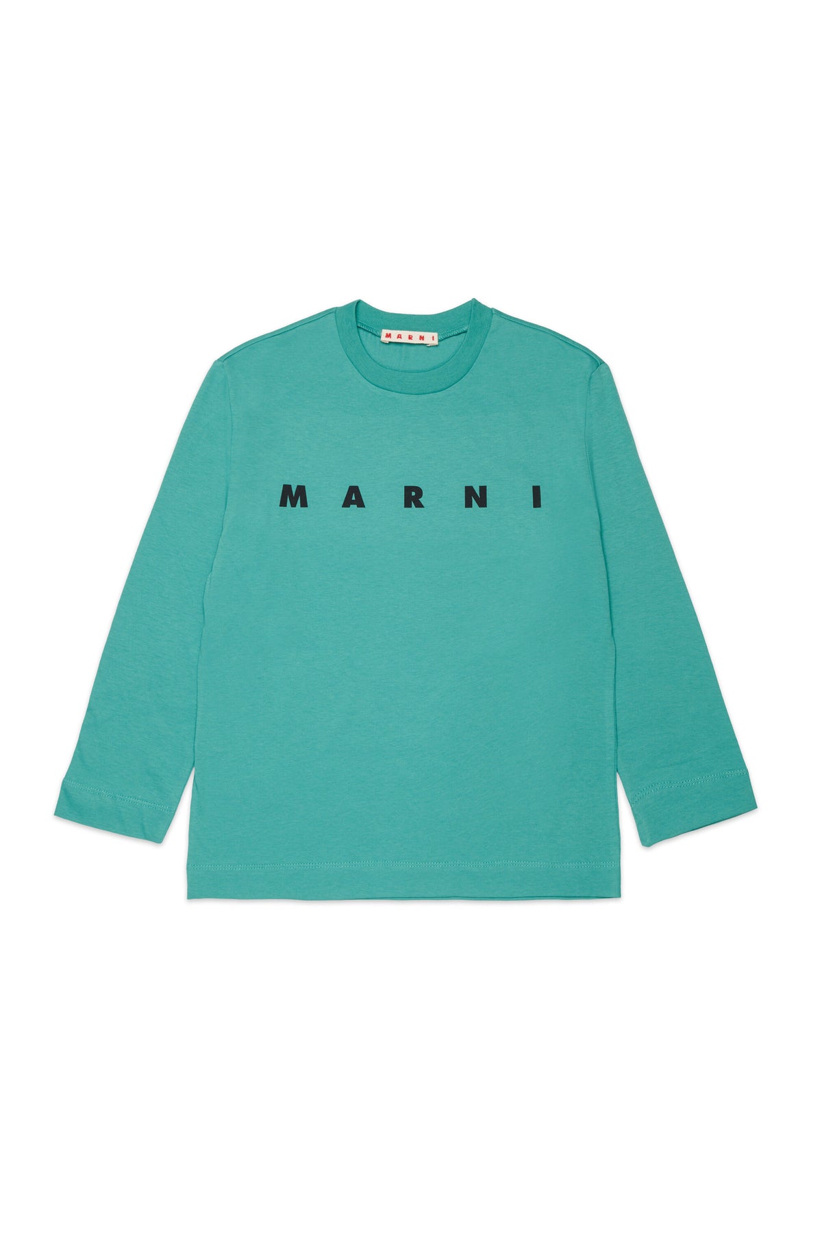T-shirt en jersey à manches longues avec logo Marni