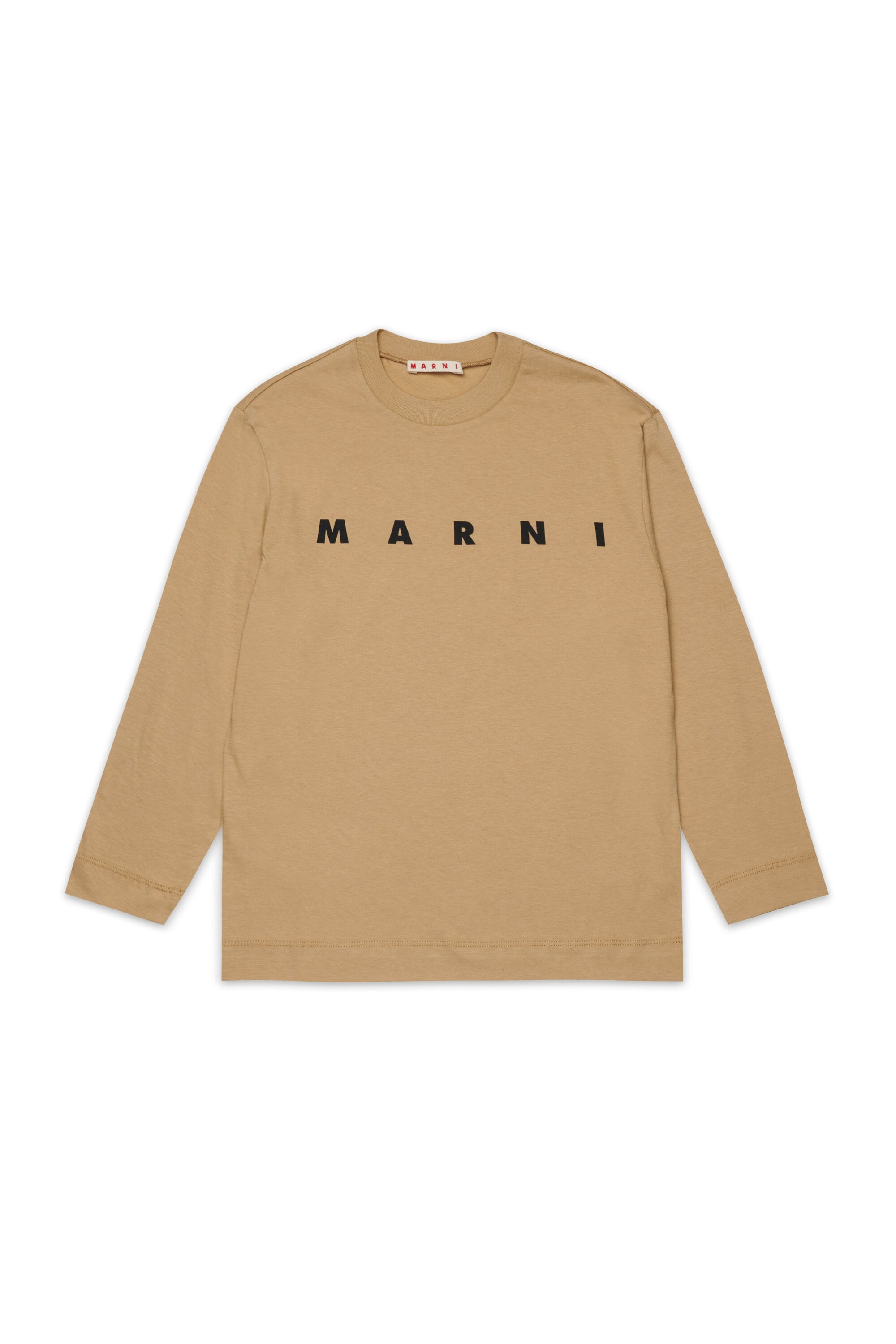 T-shirt en jersey à manches longues avec logo Marni