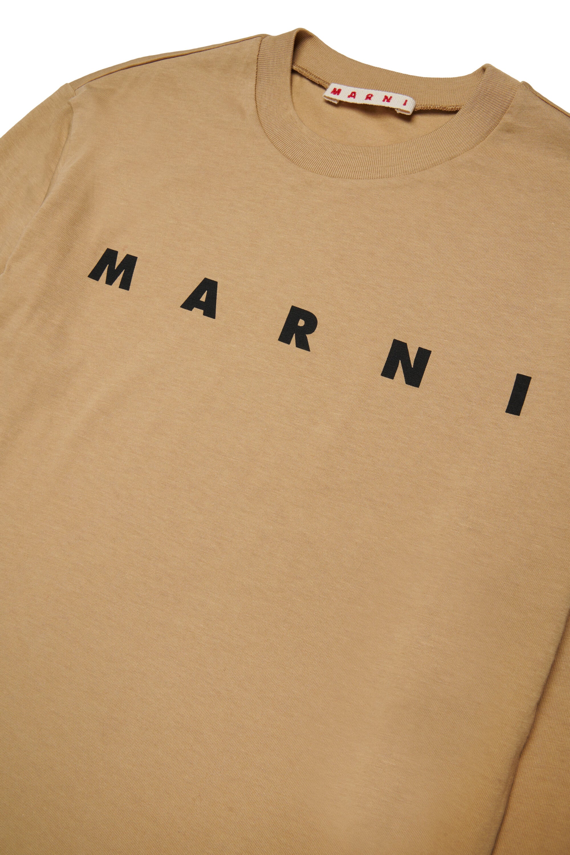 T-shirt manica lunga in jersey con logo Marni