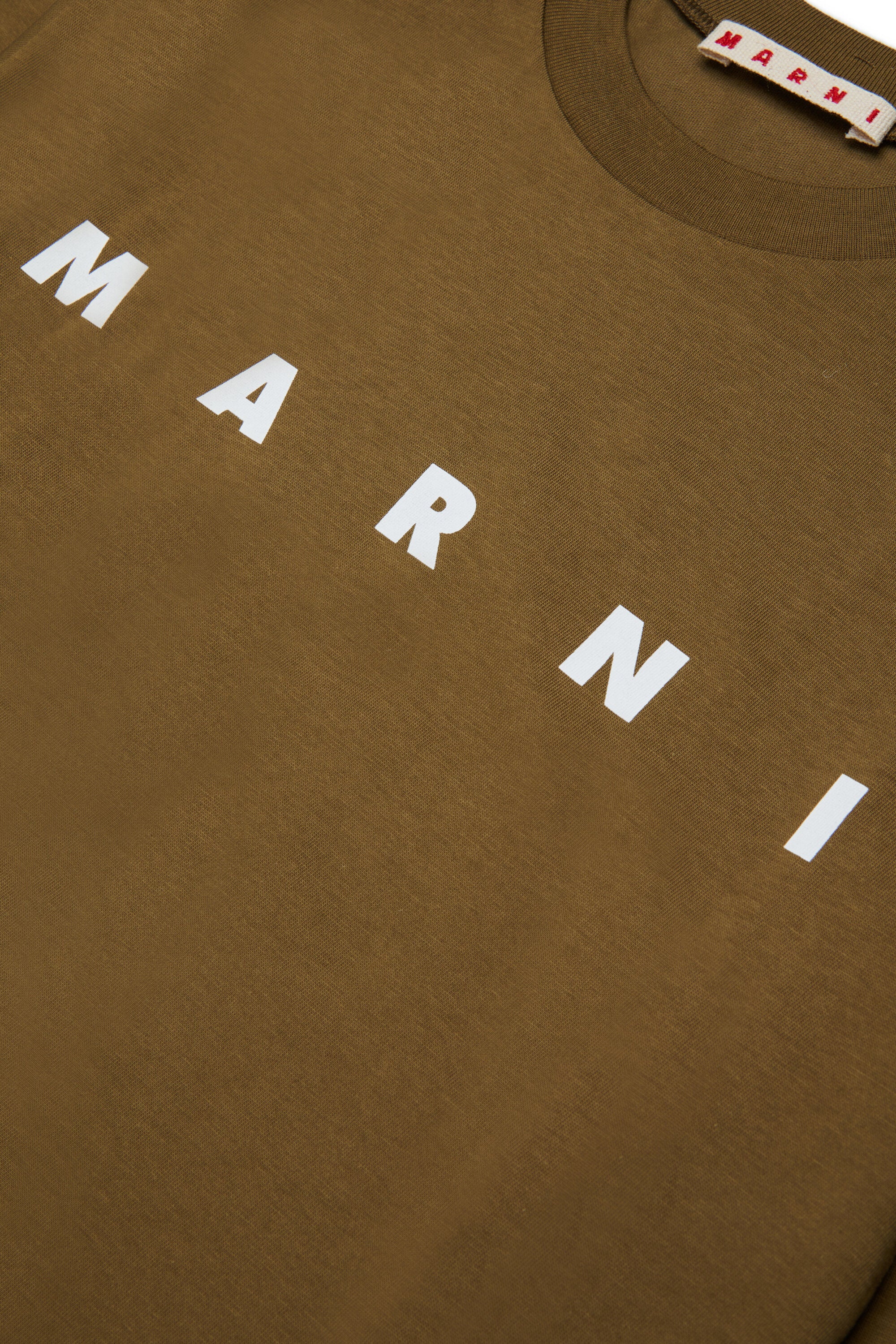 T-shirt manica lunga in jersey con logo Marni
