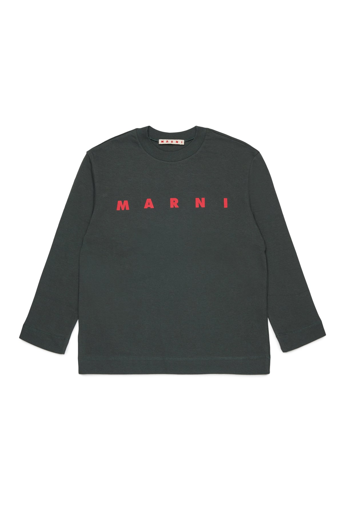 T-shirt en jersey à manches longues avec logo Marni