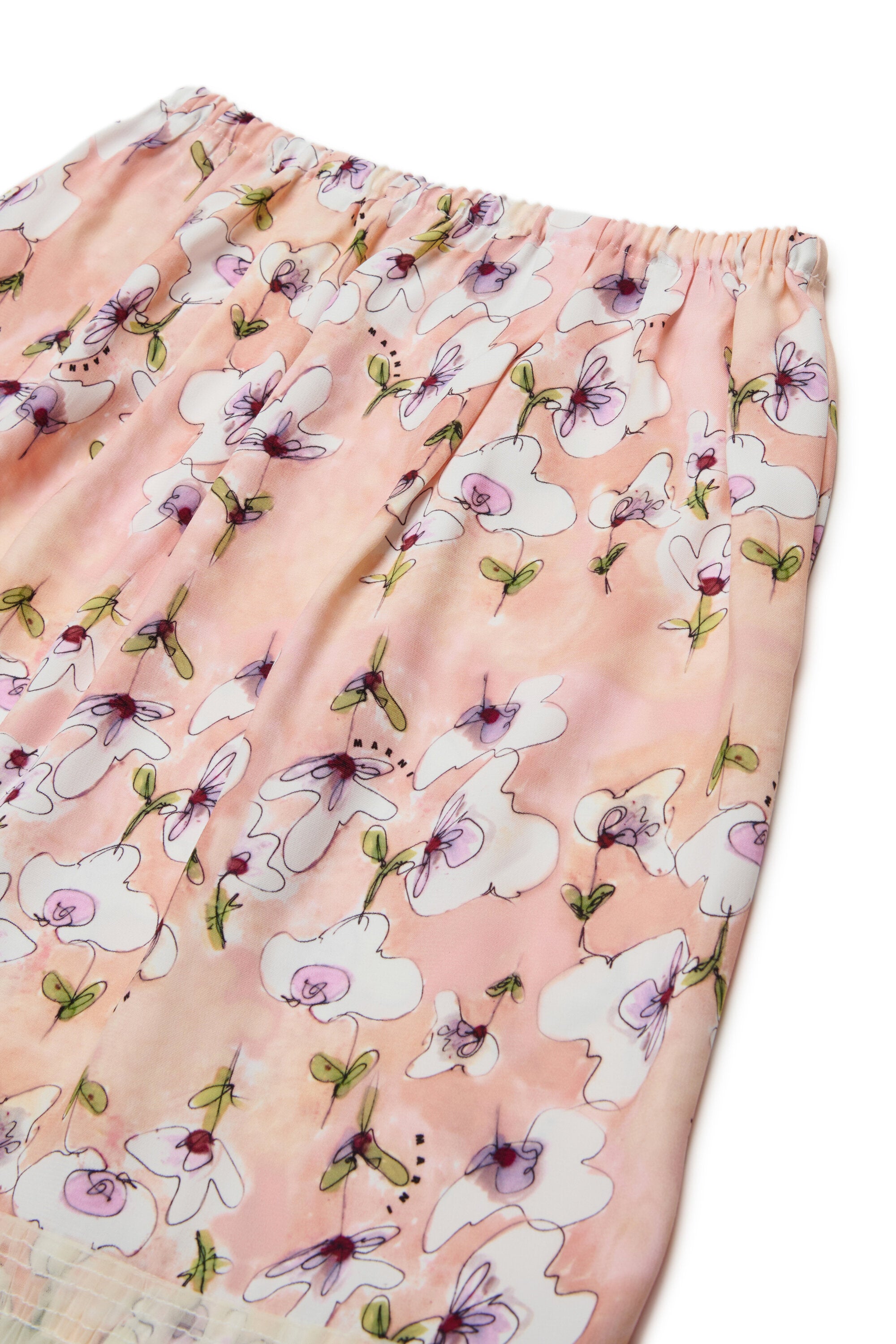 Gonna corta in raso allover Monet