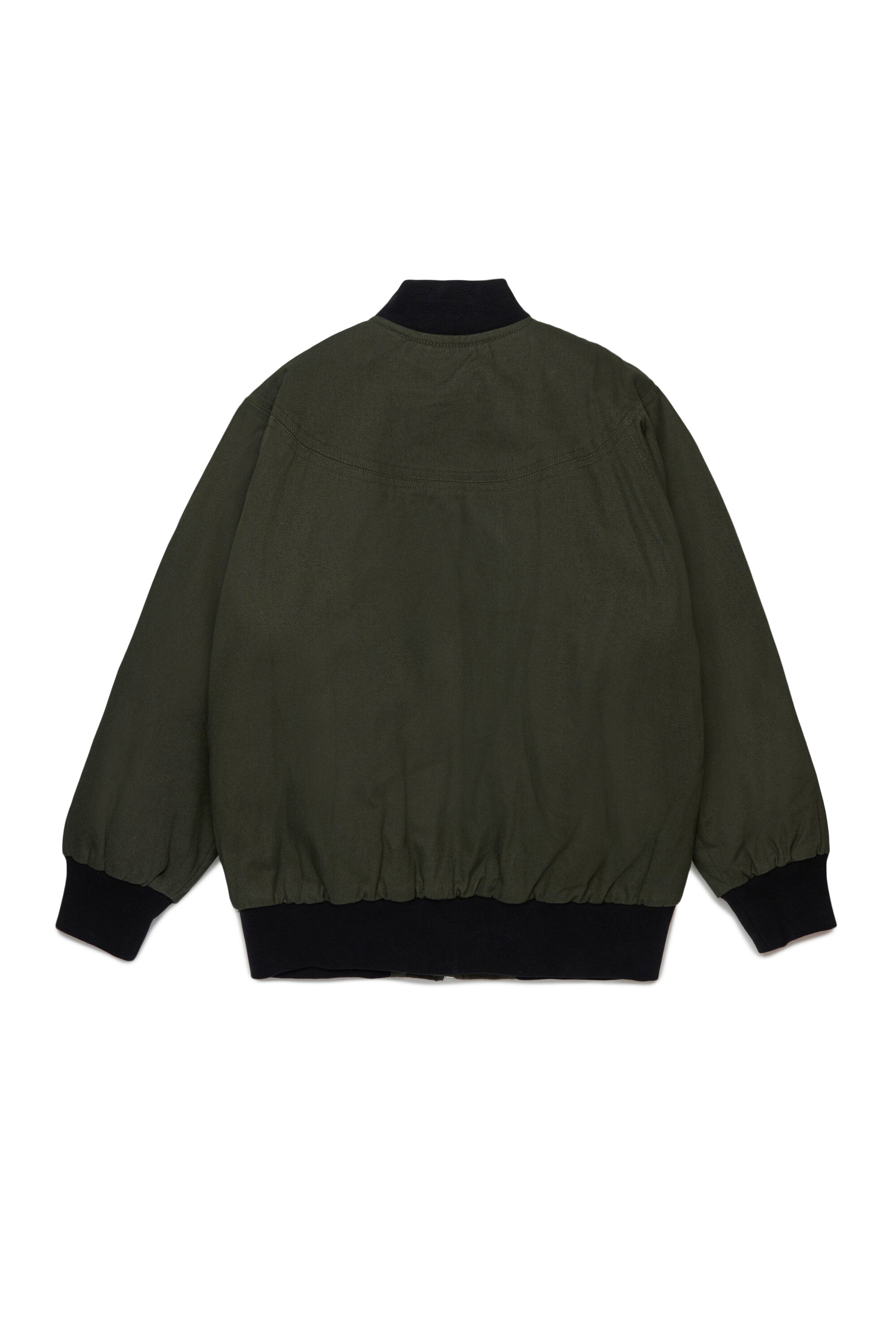 Gabardine bomber jacket with logo