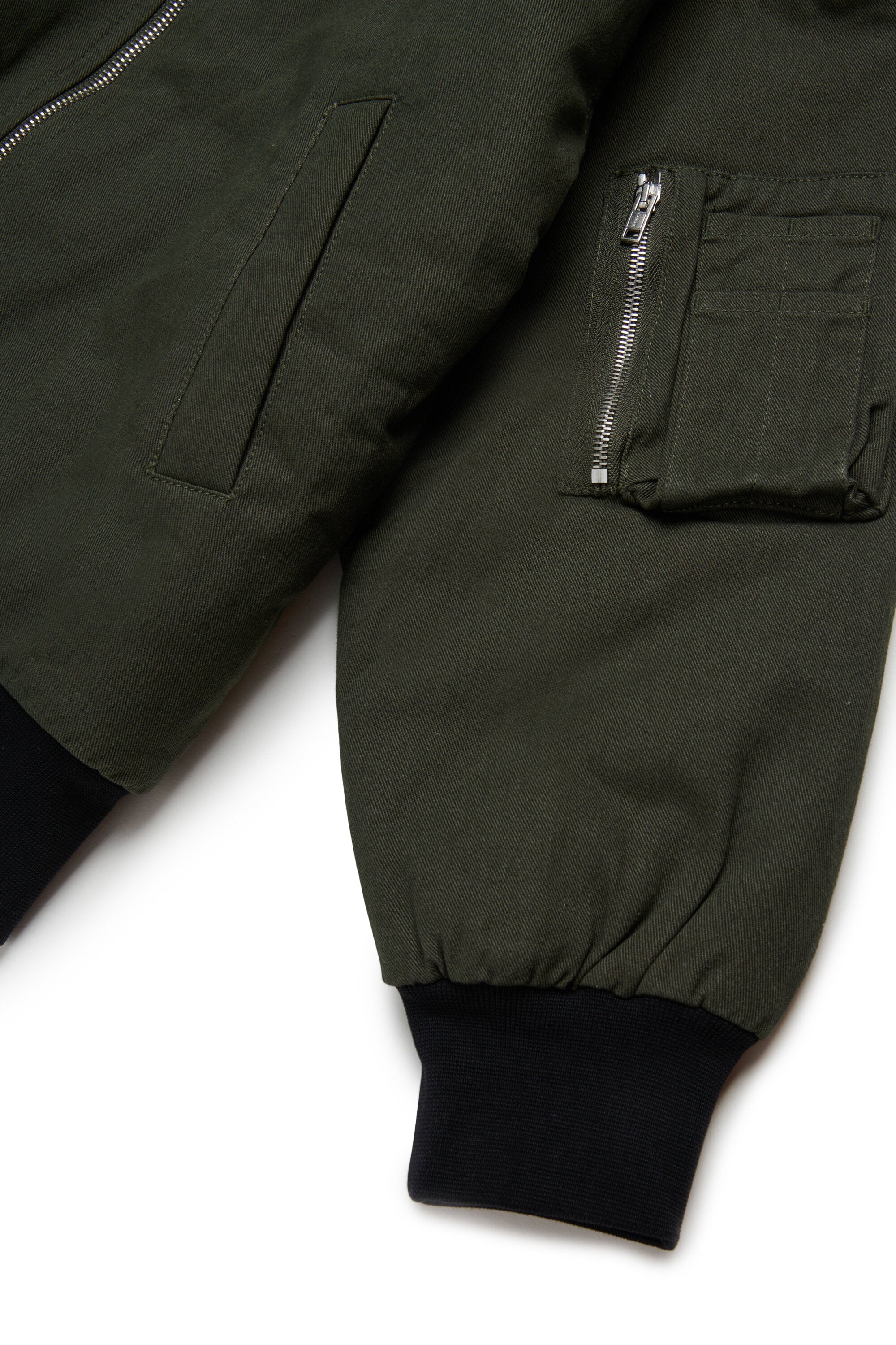 Bomber in gabardina con logo