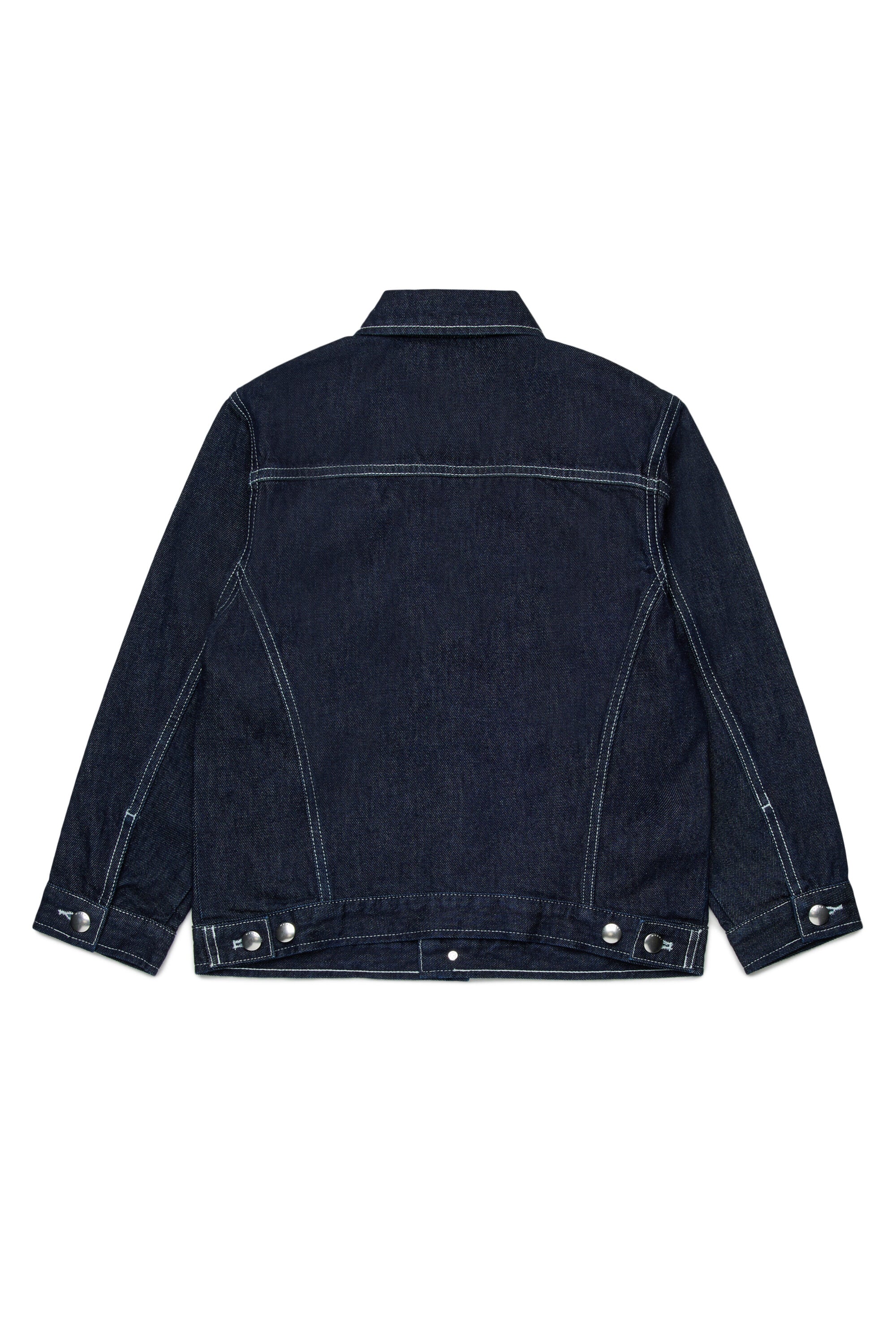 Giacca denim con logo stampato