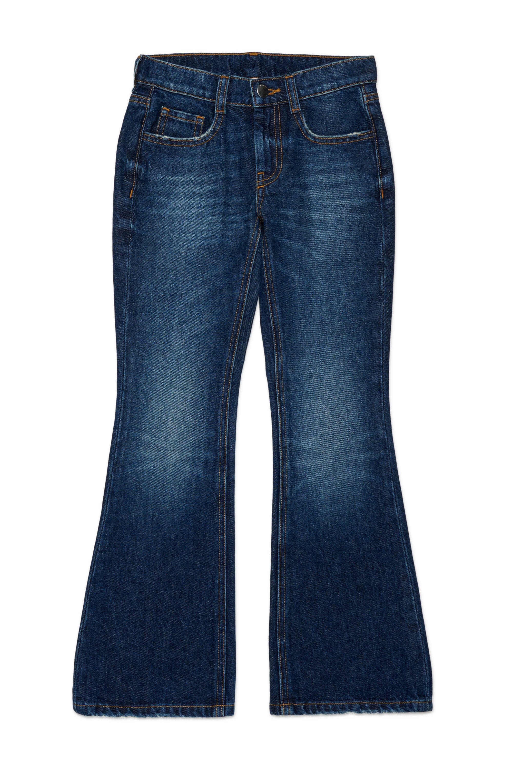 Jeans bootcut blu scuro sfumato