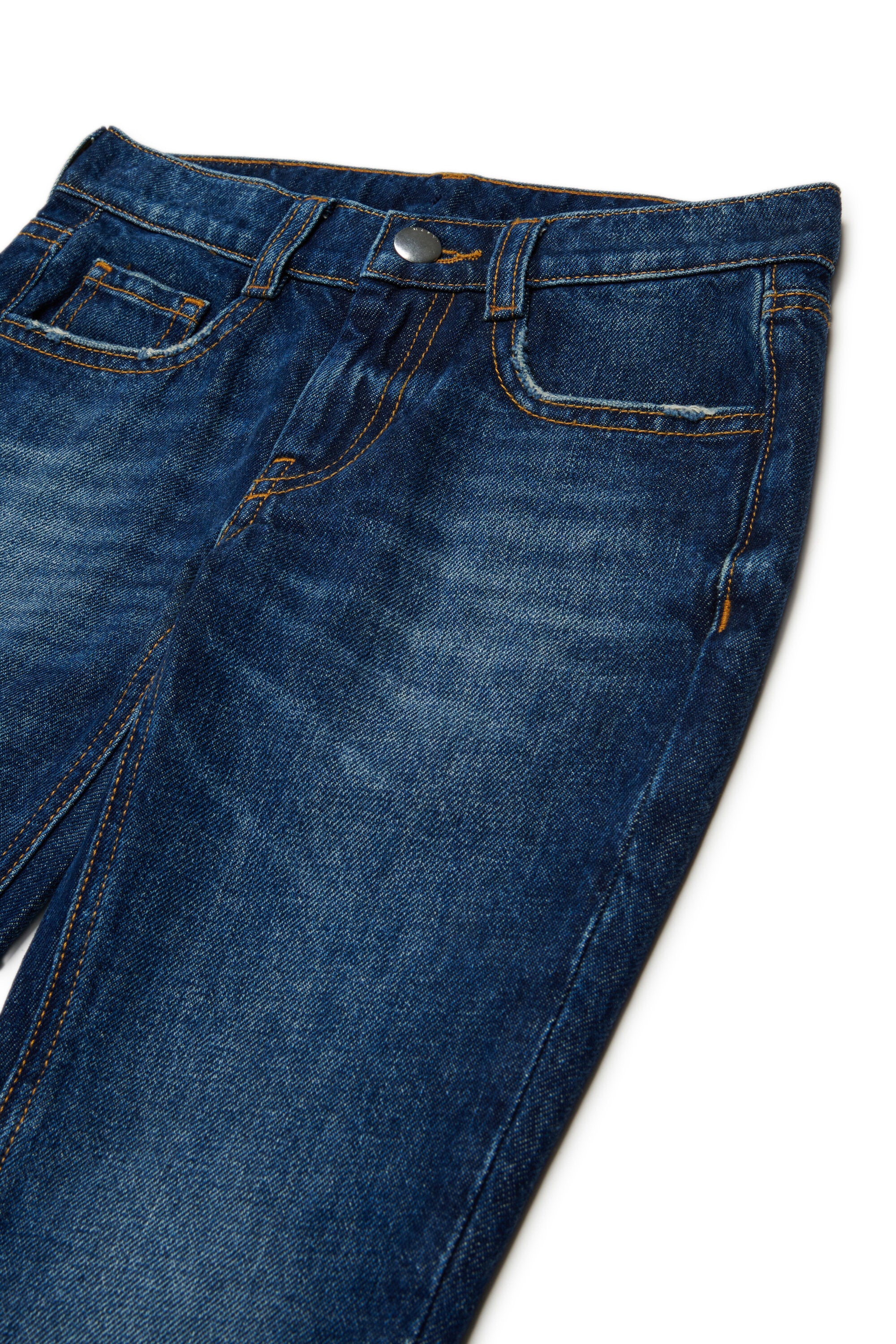 Jeans bootcut blu scuro sfumato