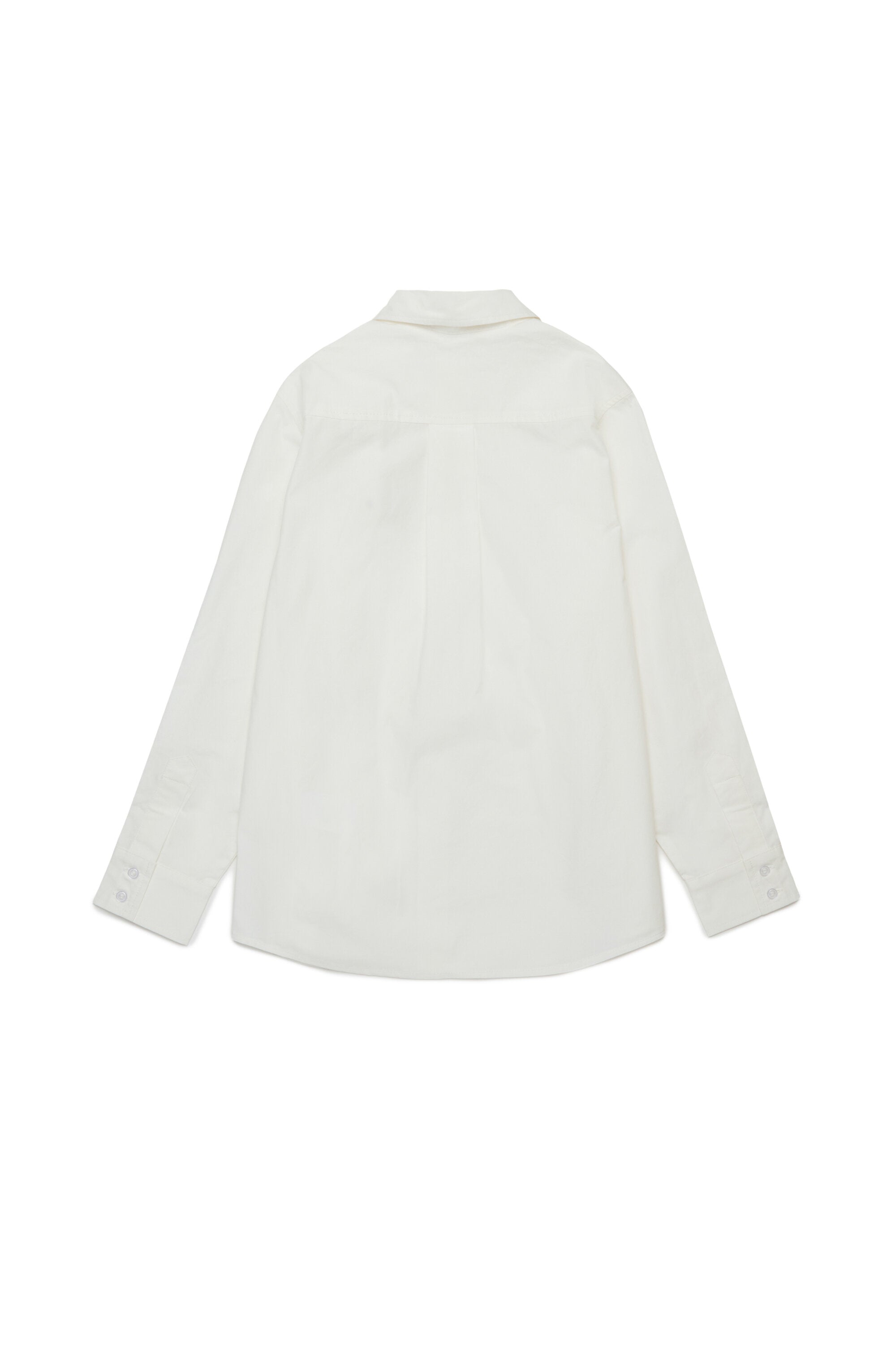 Camicia in popeline con logo ricamato