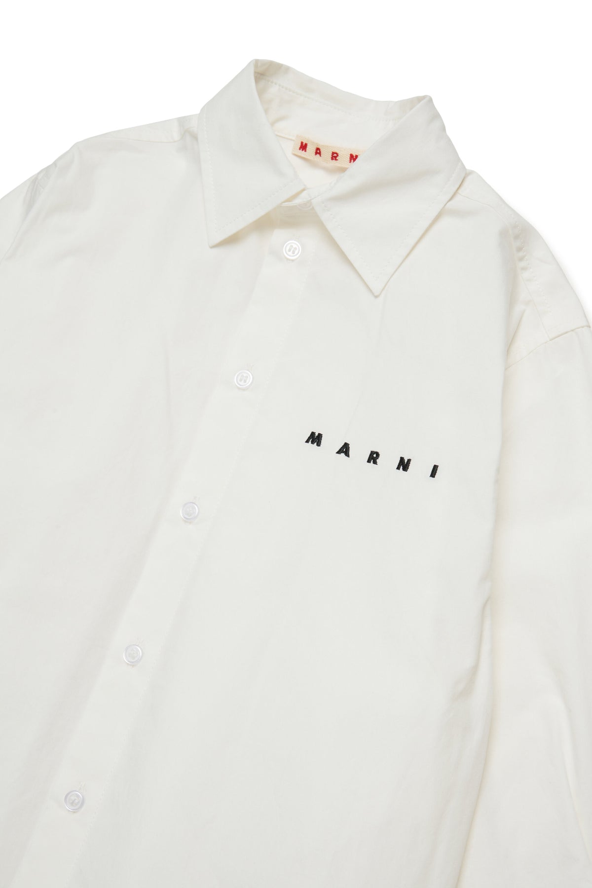 Embroidered logo poplin shirt