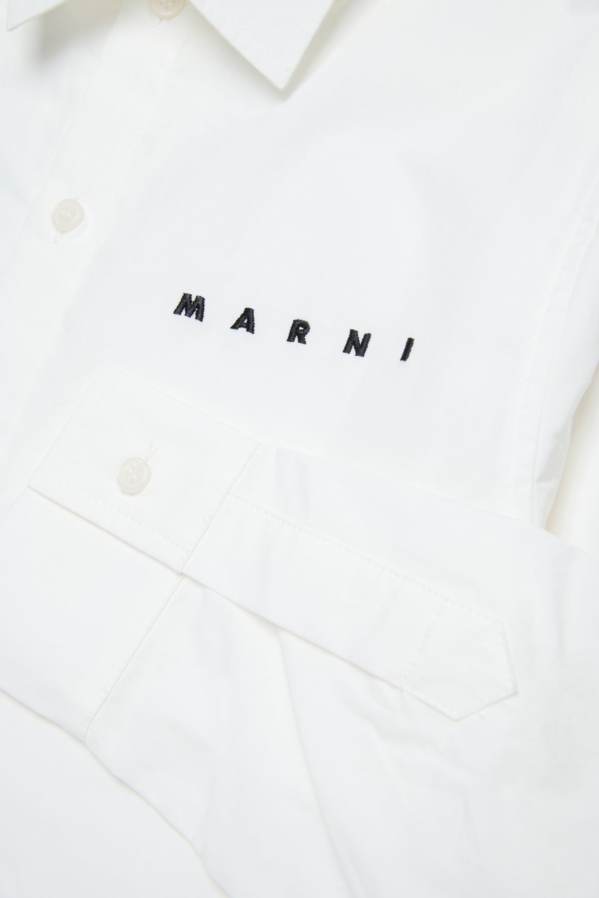 Embroidered logo poplin shirt