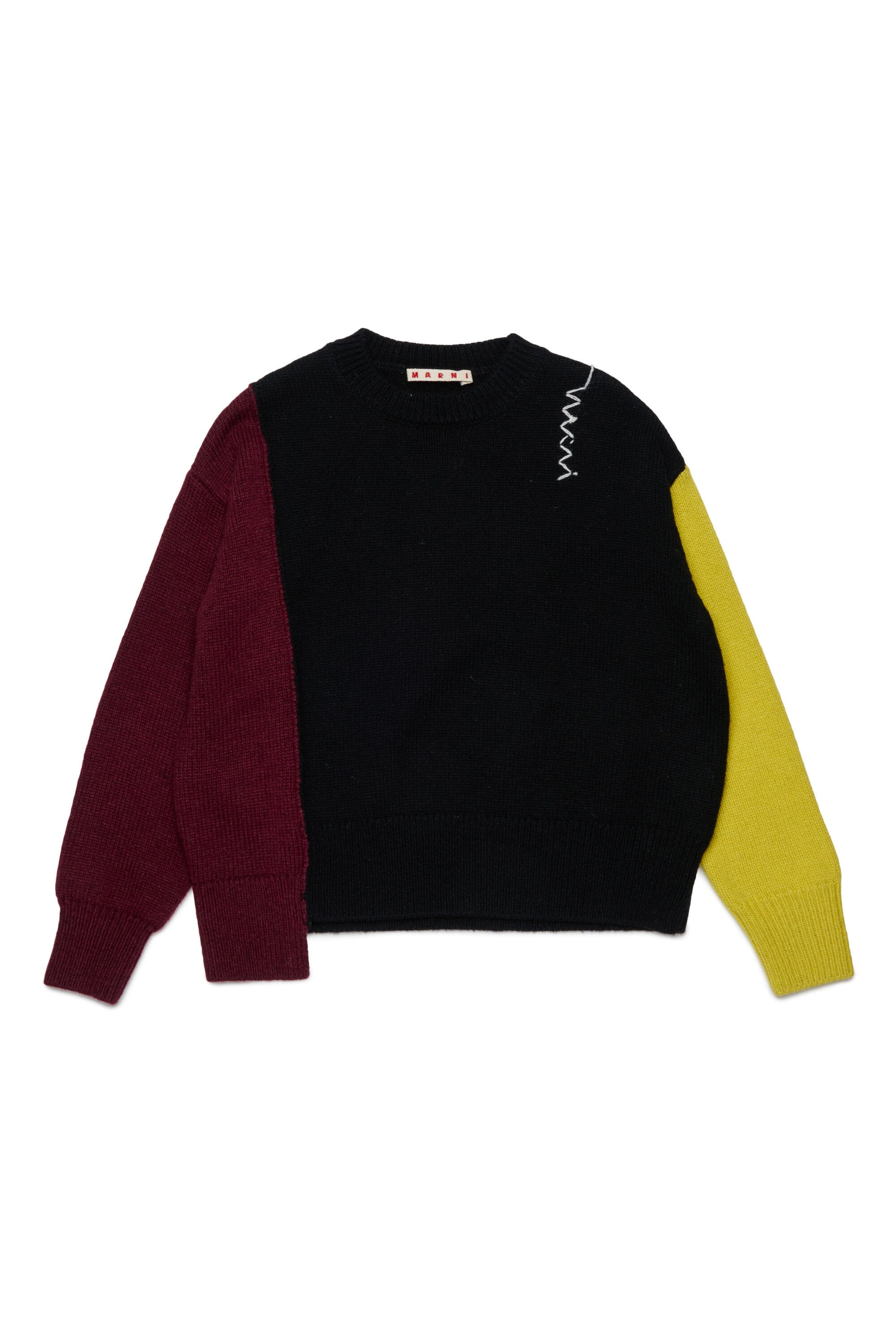 Colorblock wool blend pullover