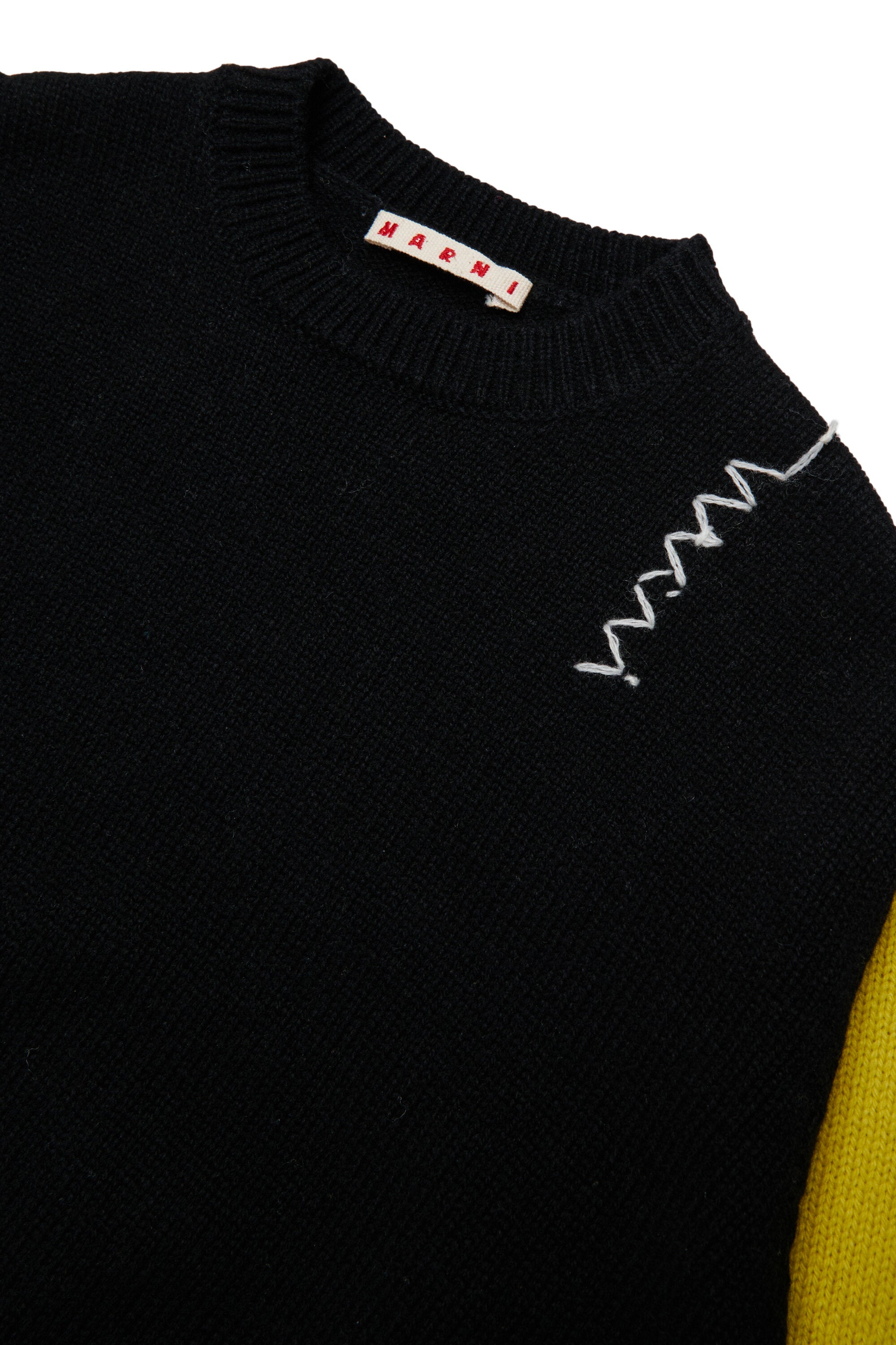 Pullover in misto lana colorblock