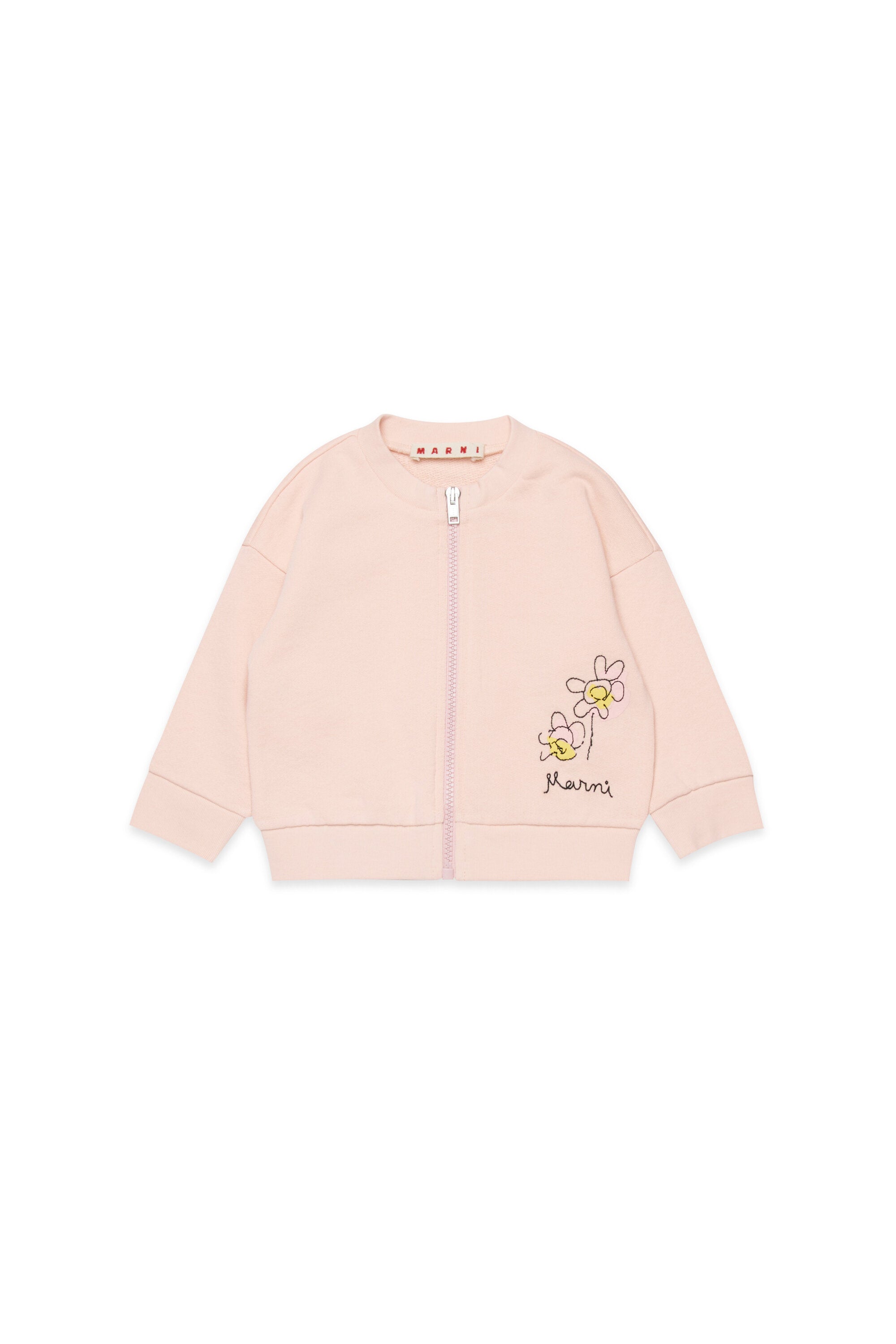 Sudadera con cremallera completa y logo