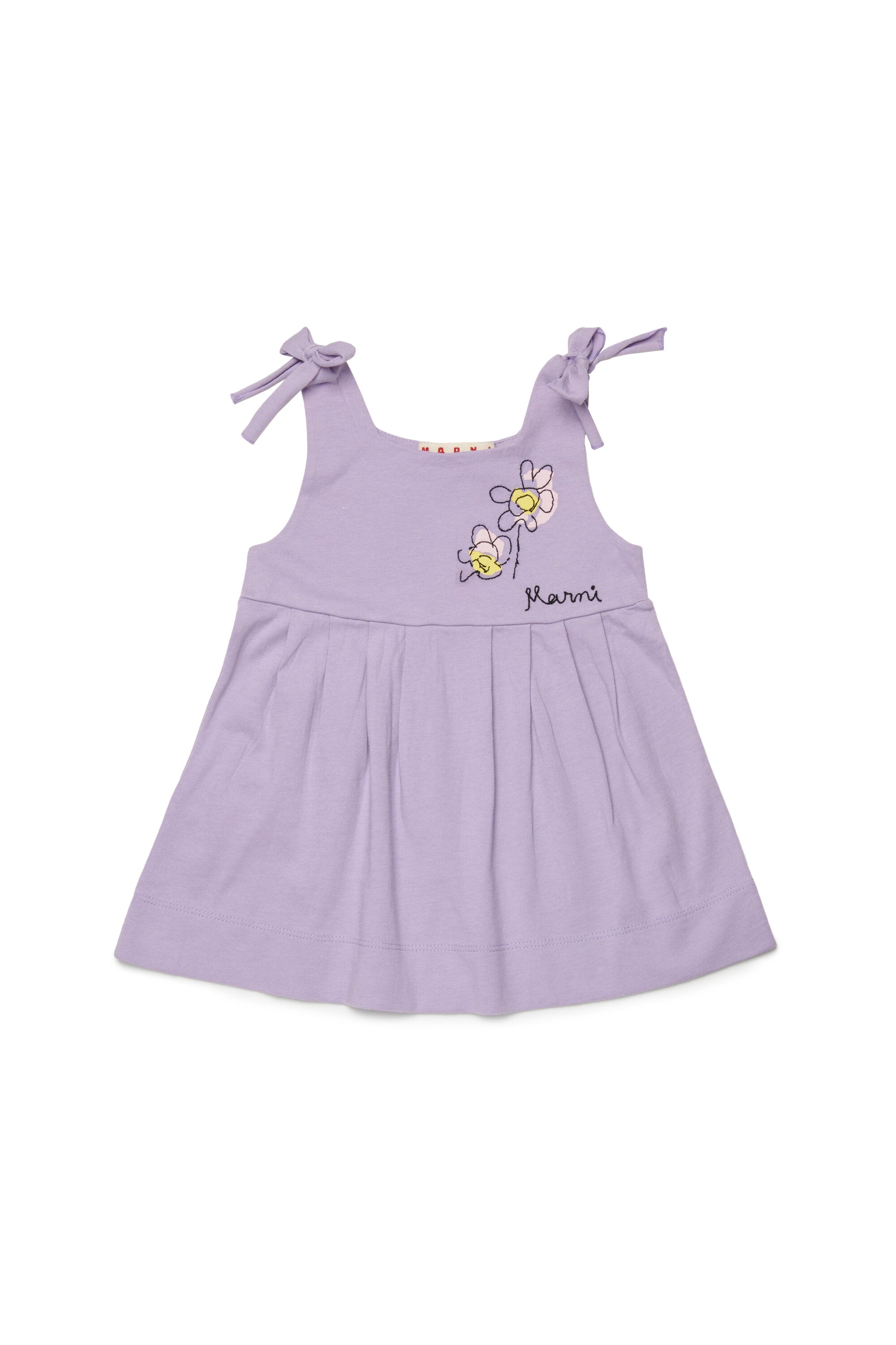 Robe avec fleurs brodées et rubans