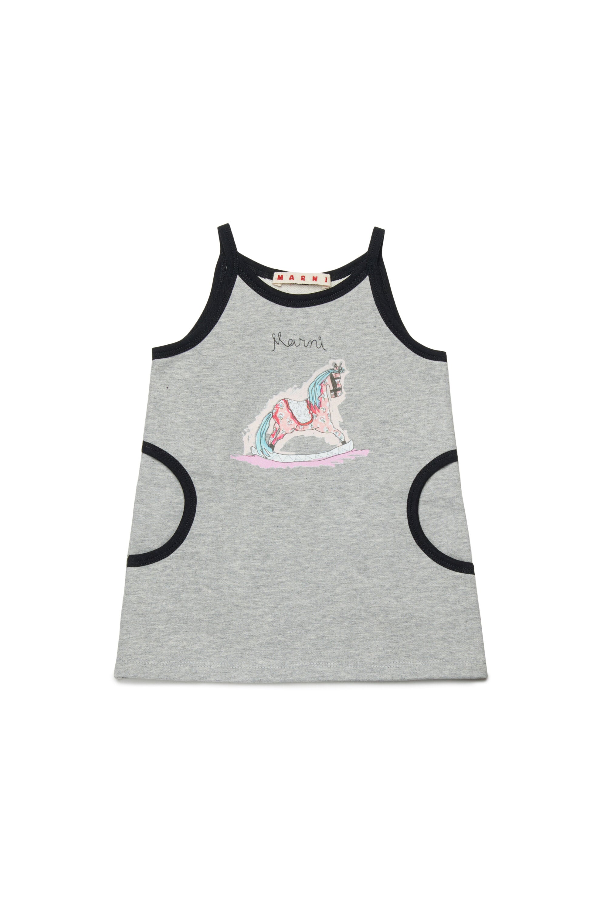 Kurzes Kleid mit Schaukelpferd-Print