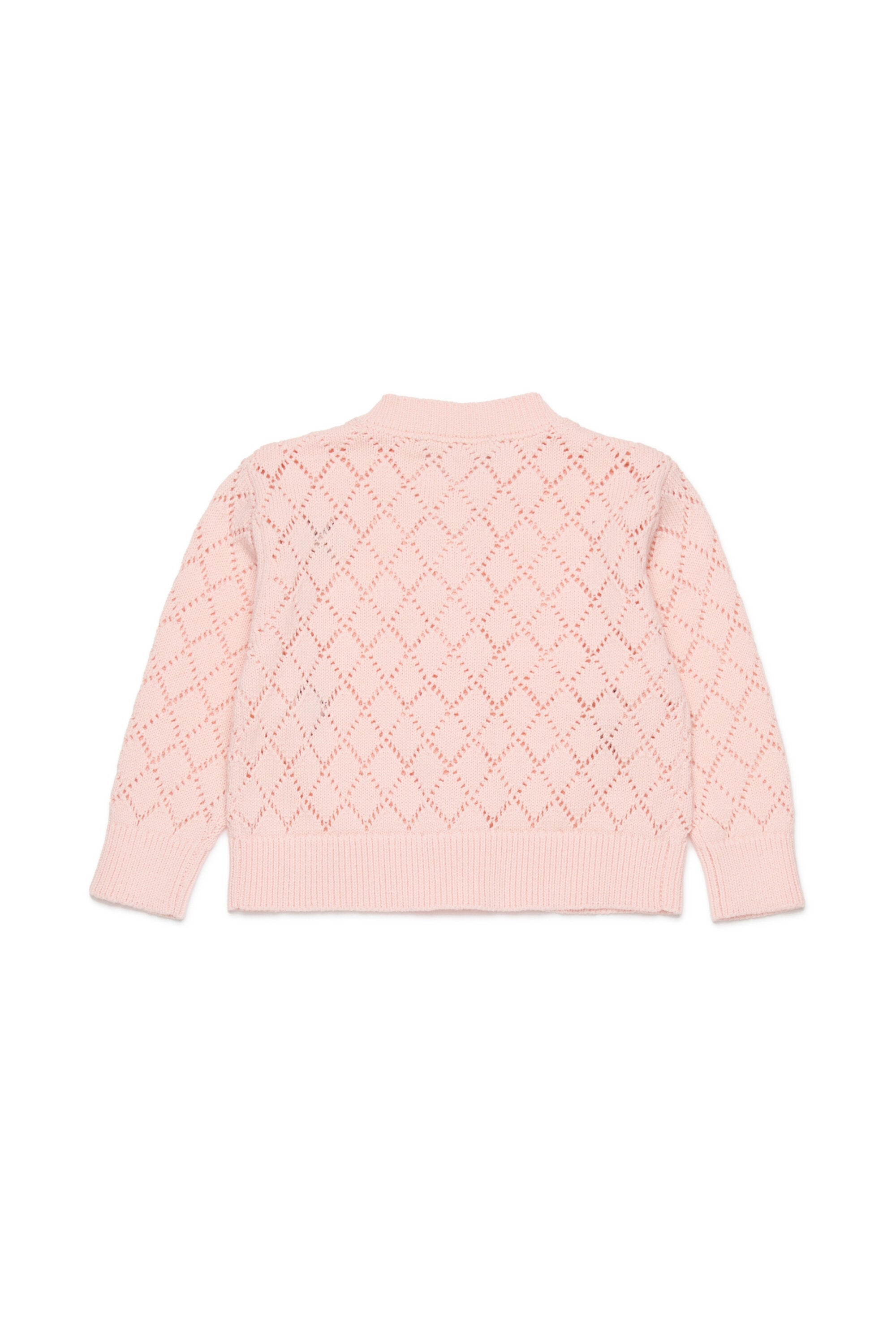 Cardigan ajouré avec broderie florale