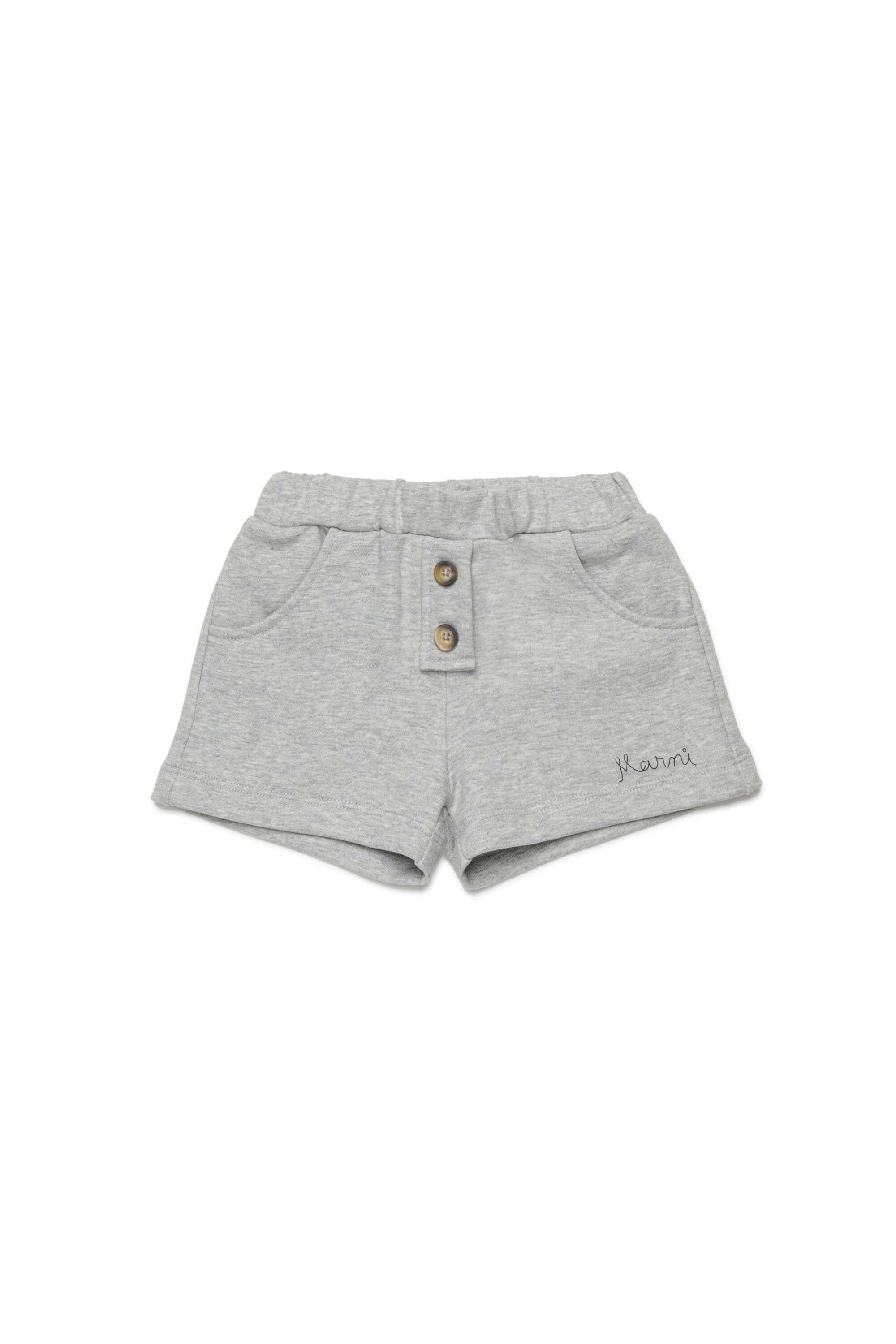 Fleece shorts with logo