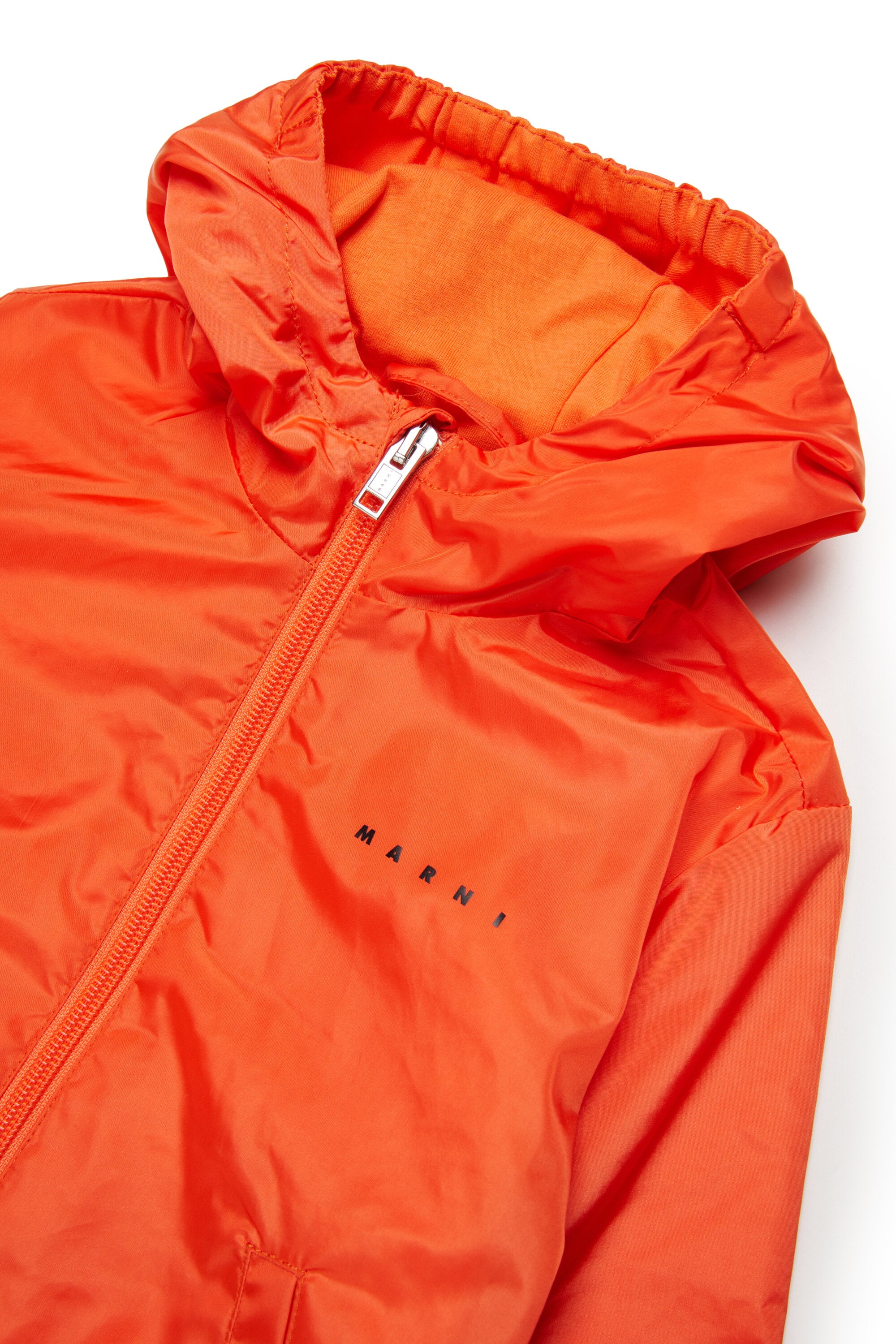Windbreaker with printed logo