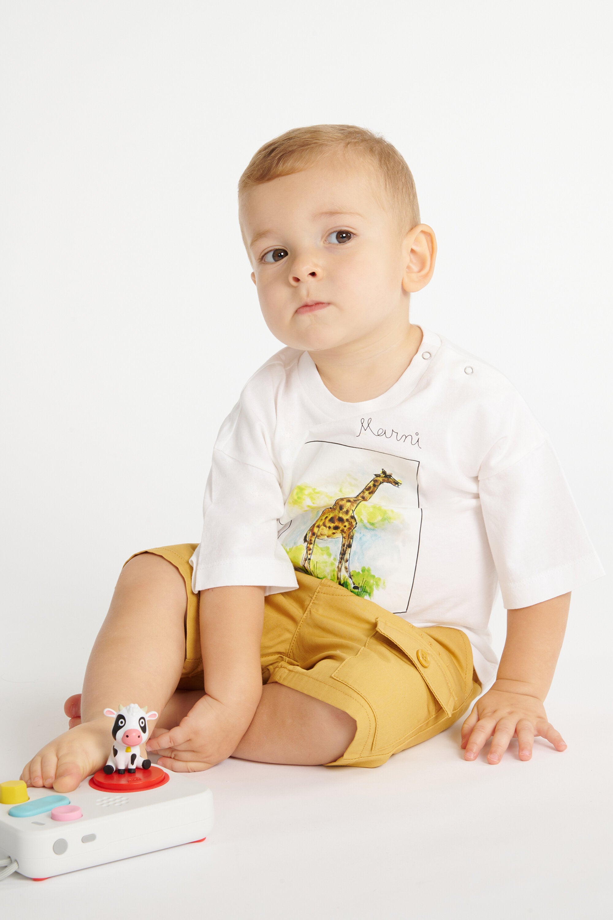 T-shirt avec imprimé girafe et logo