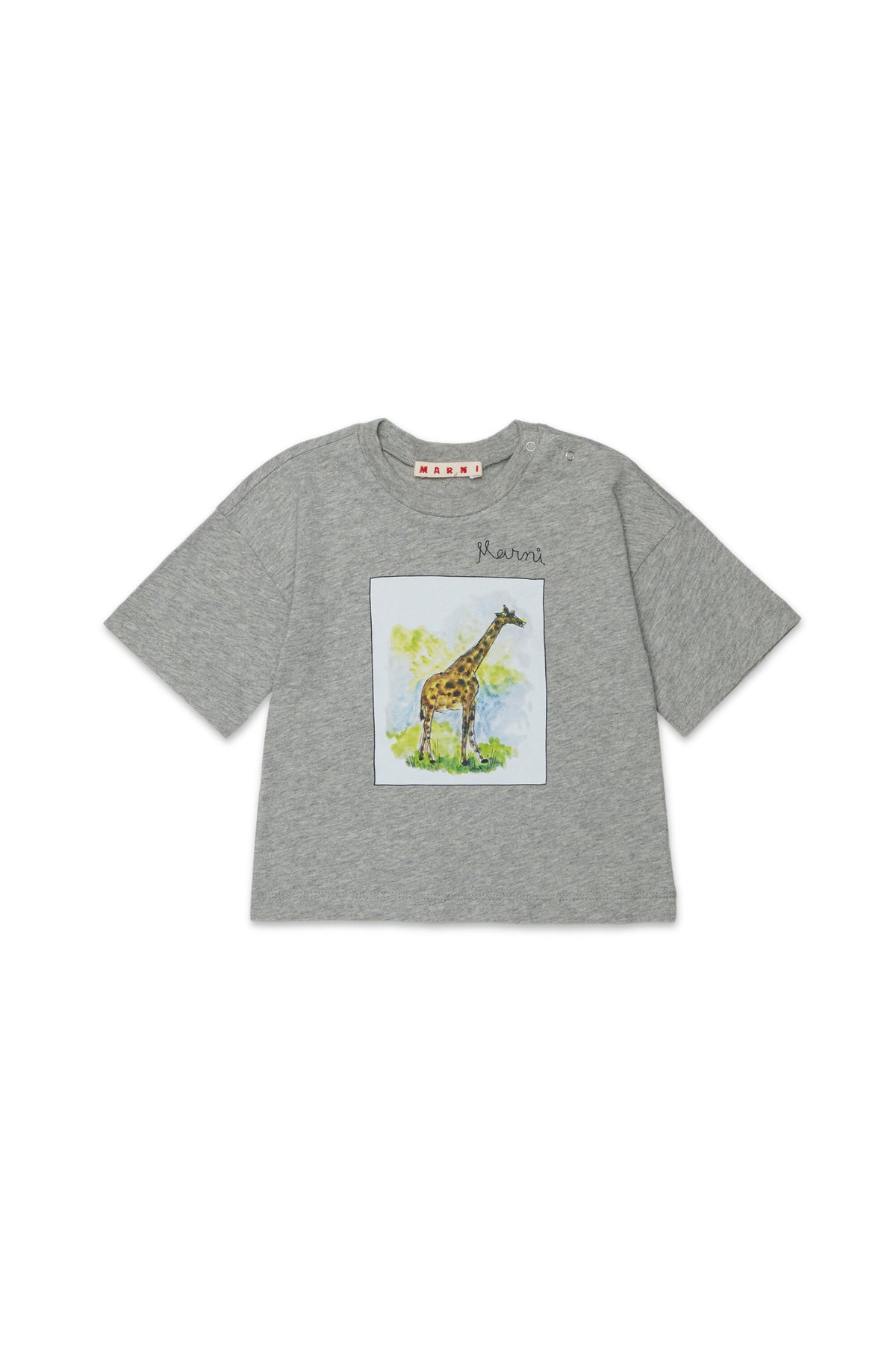 Camiseta con estampado de jirafa y logo