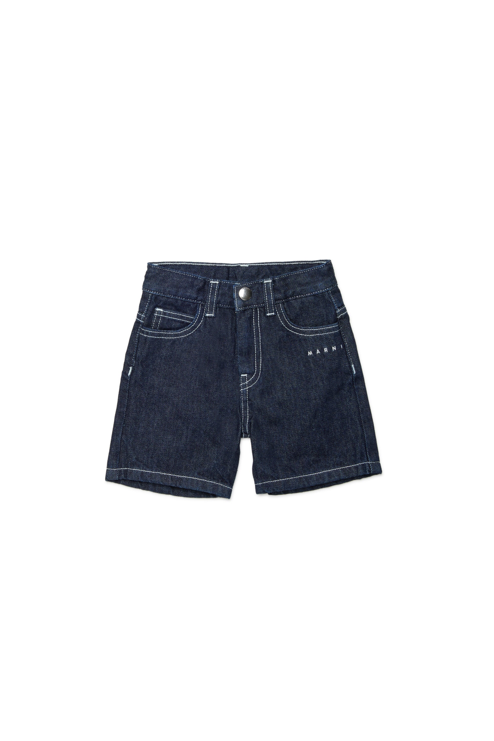 Shorts denim blu scuro