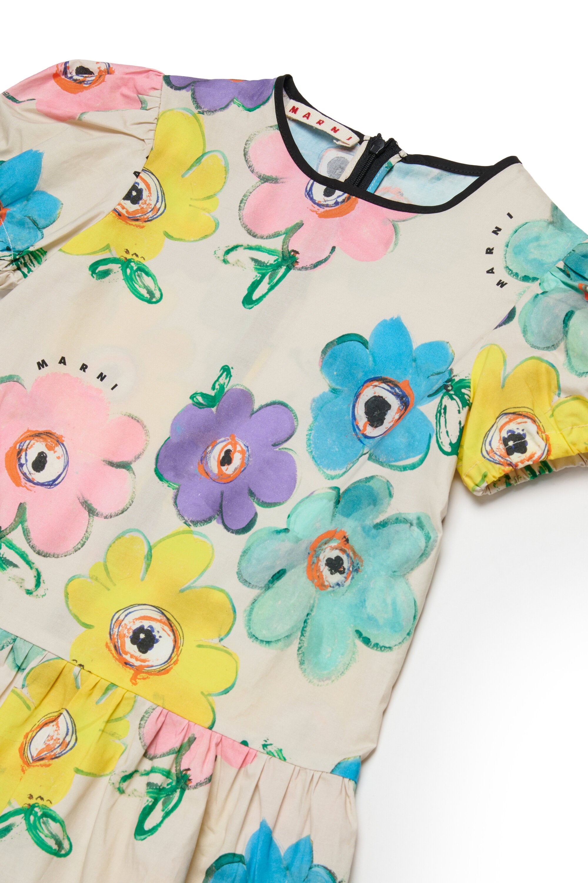 Kleid mit buntem Blumenmuster
