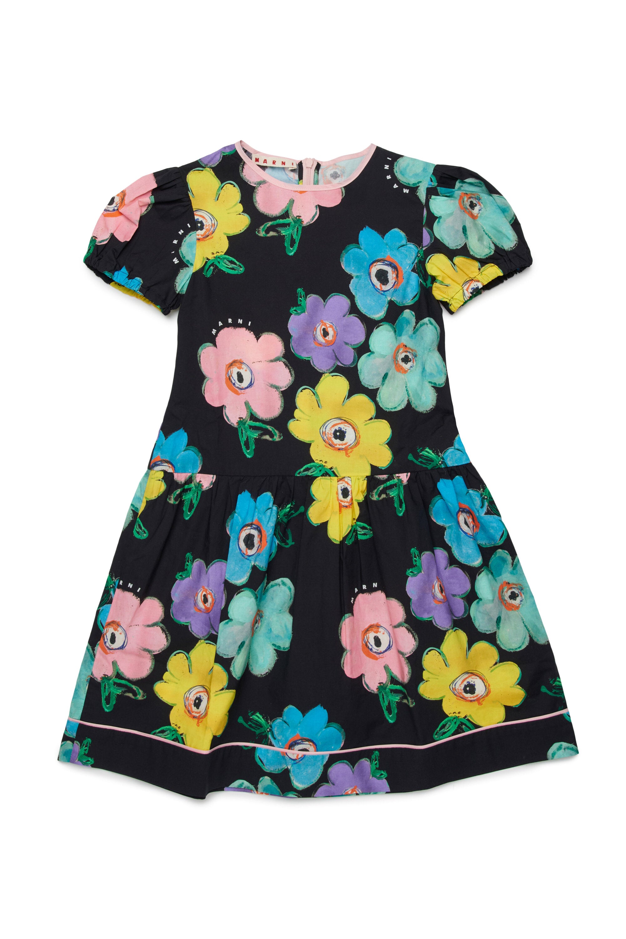 Kleid mit buntem Blumenmuster