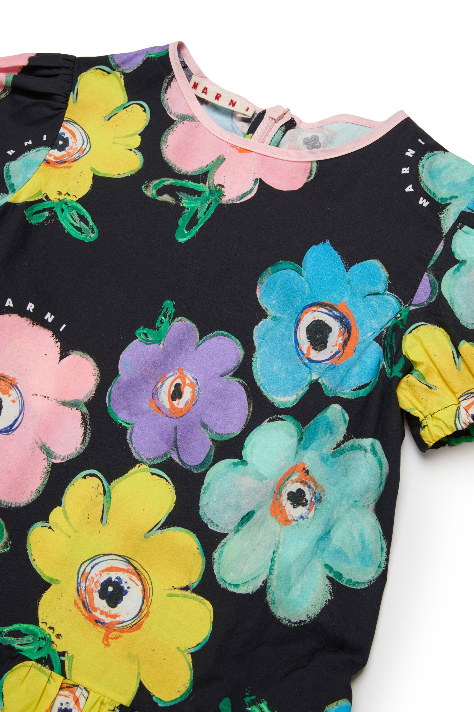 Kleid mit buntem Blumenmuster