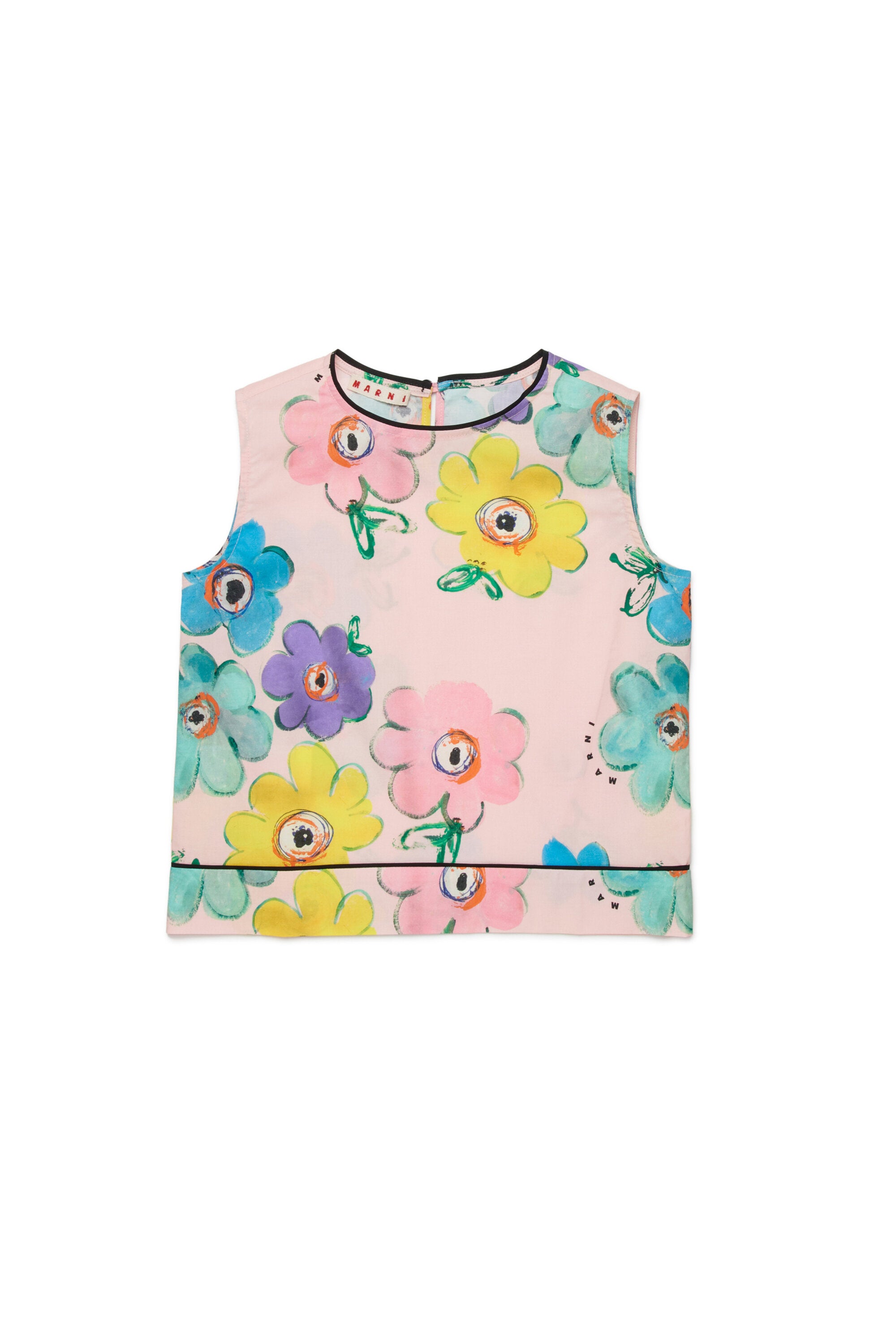 Chemise sans manches à imprimé fleuri