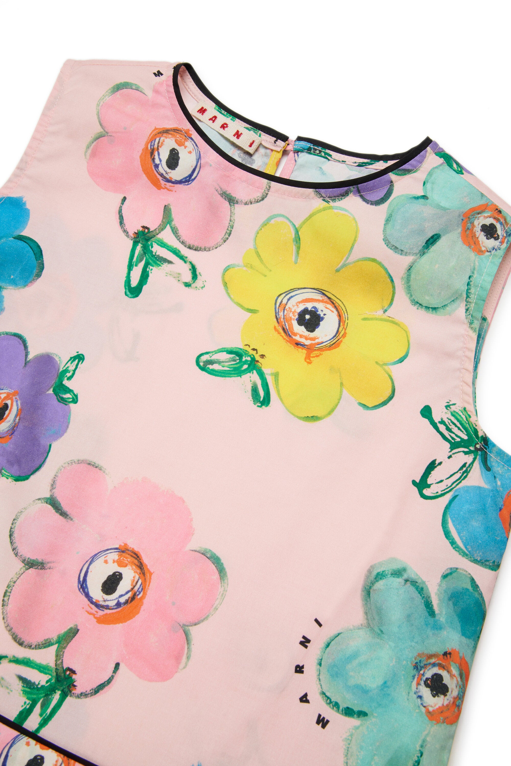 Sleeveless floral print shirt