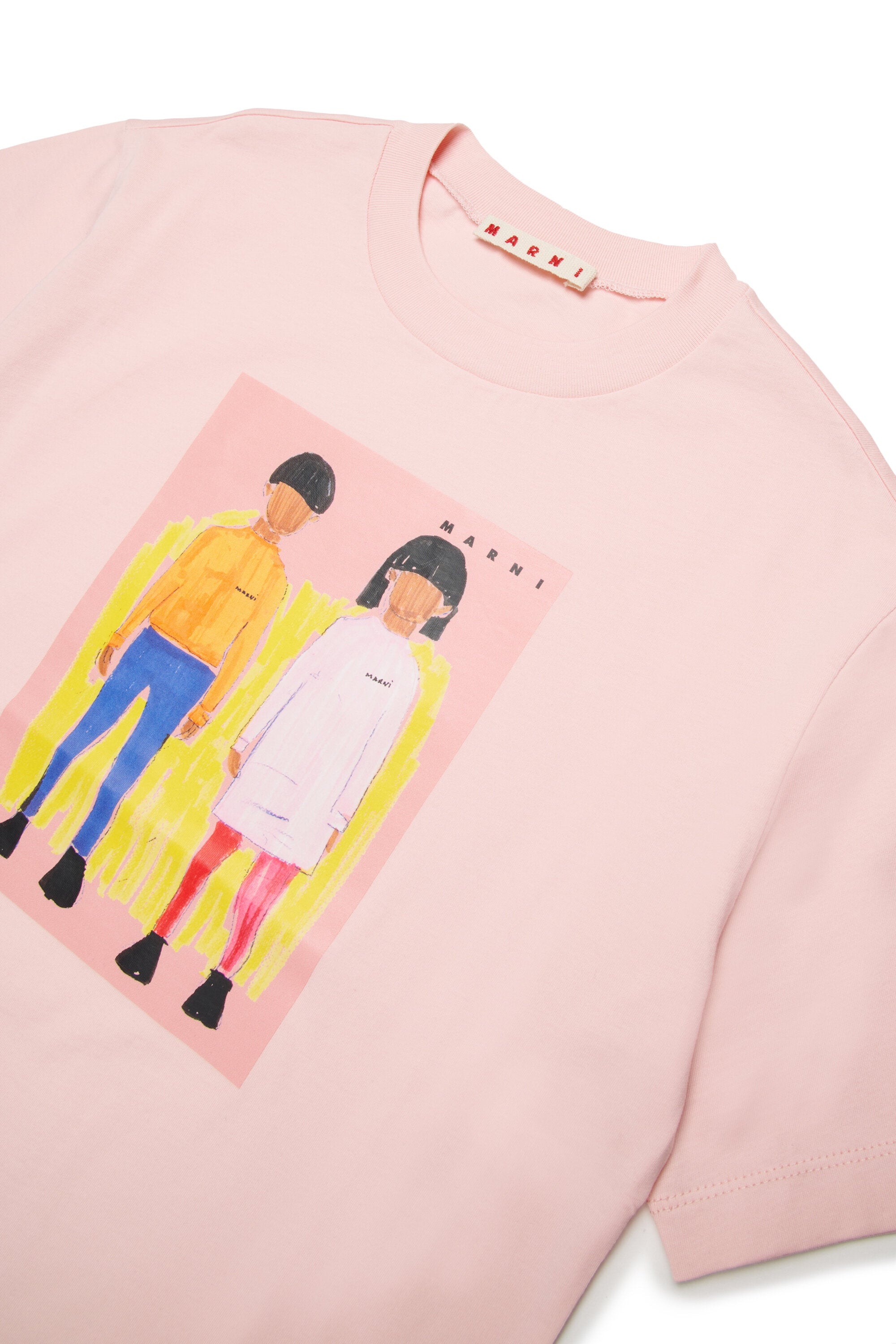 T-Shirt mit illustriertem Frontprint