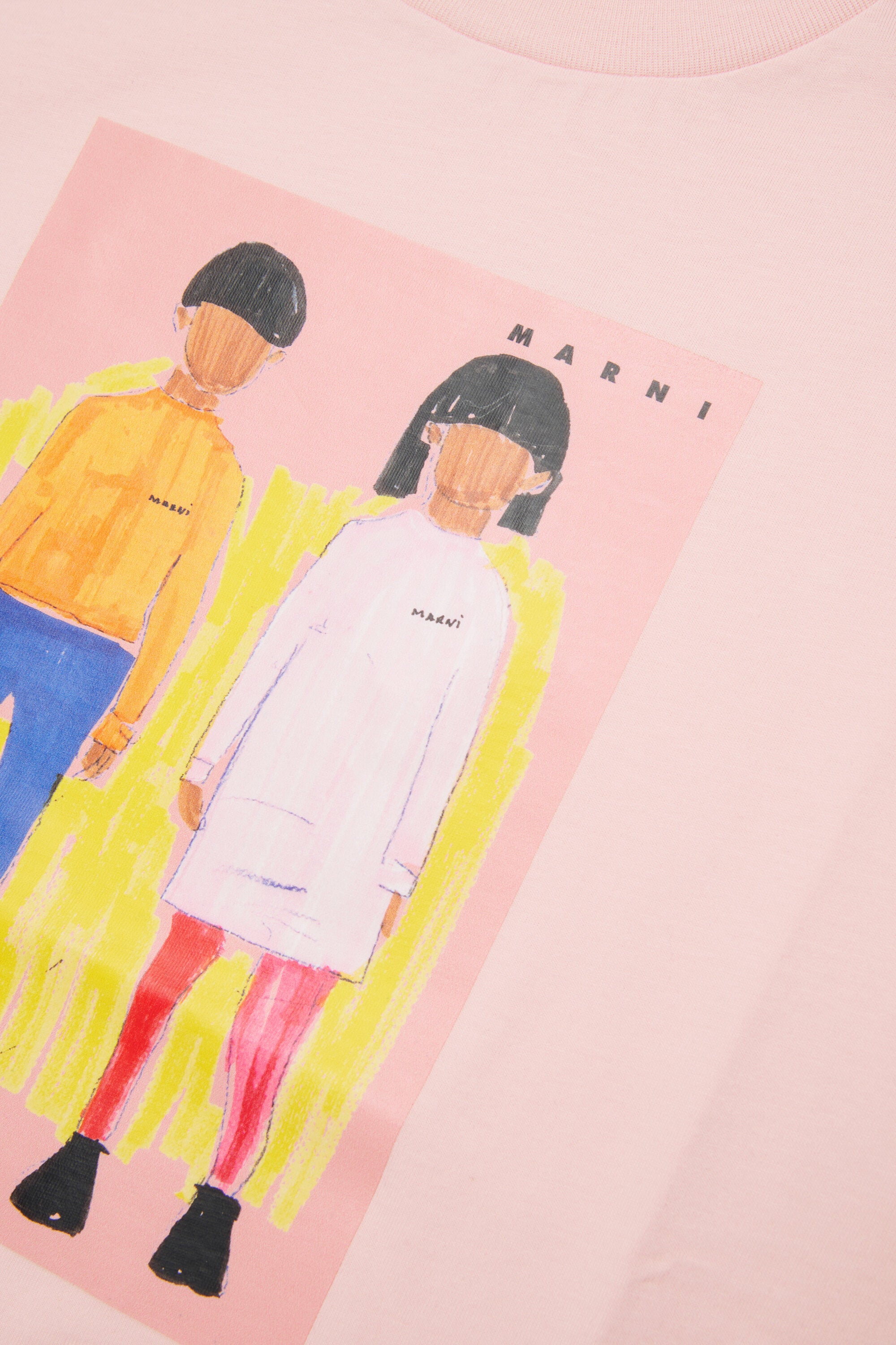 T-Shirt mit illustriertem Frontprint