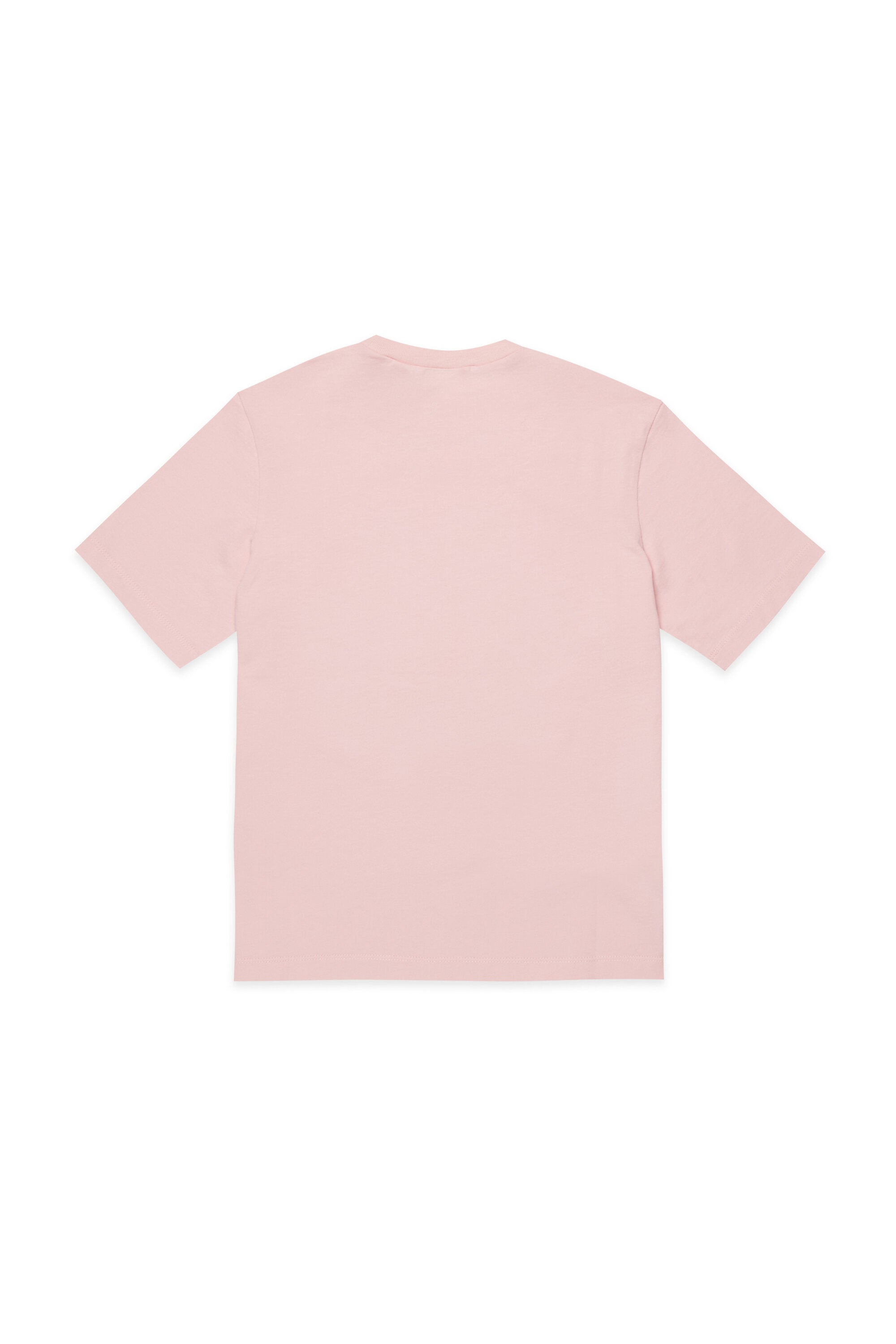 T-Shirt mit aufgesetzter Blume und Logo