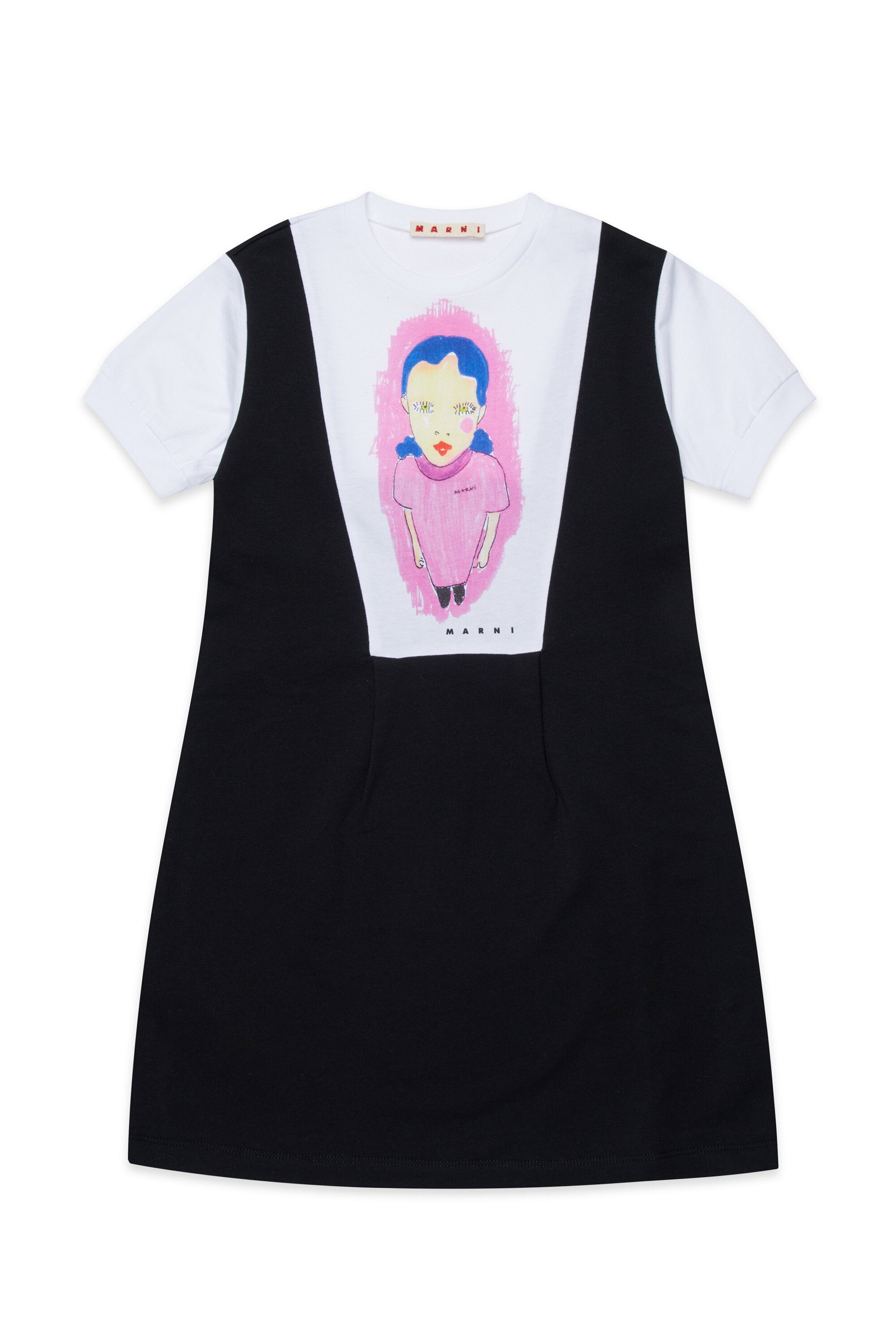 Robe courte à imprimé graphique