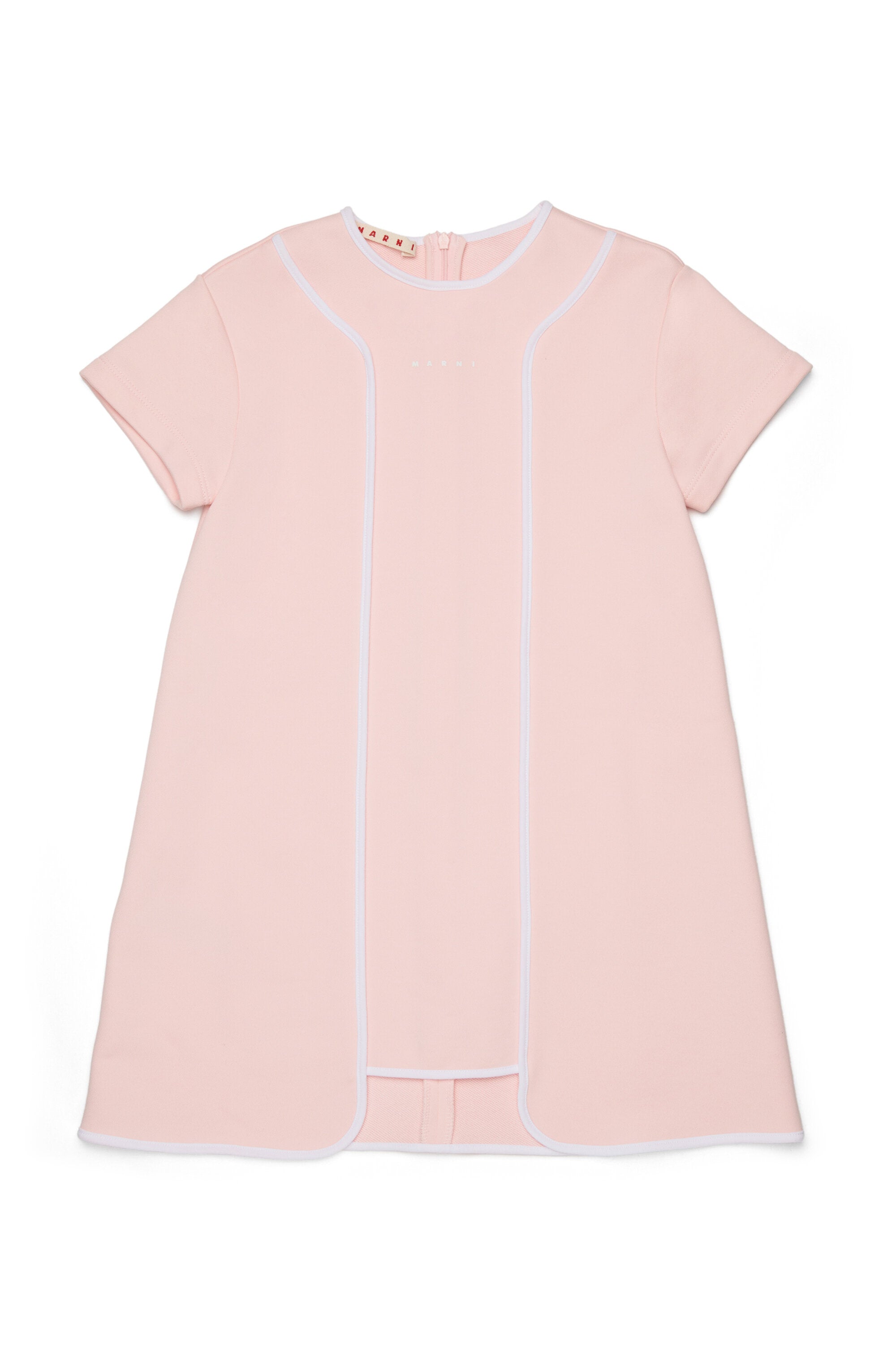 Kleid mit kurzen Ärmeln und gerader Linie