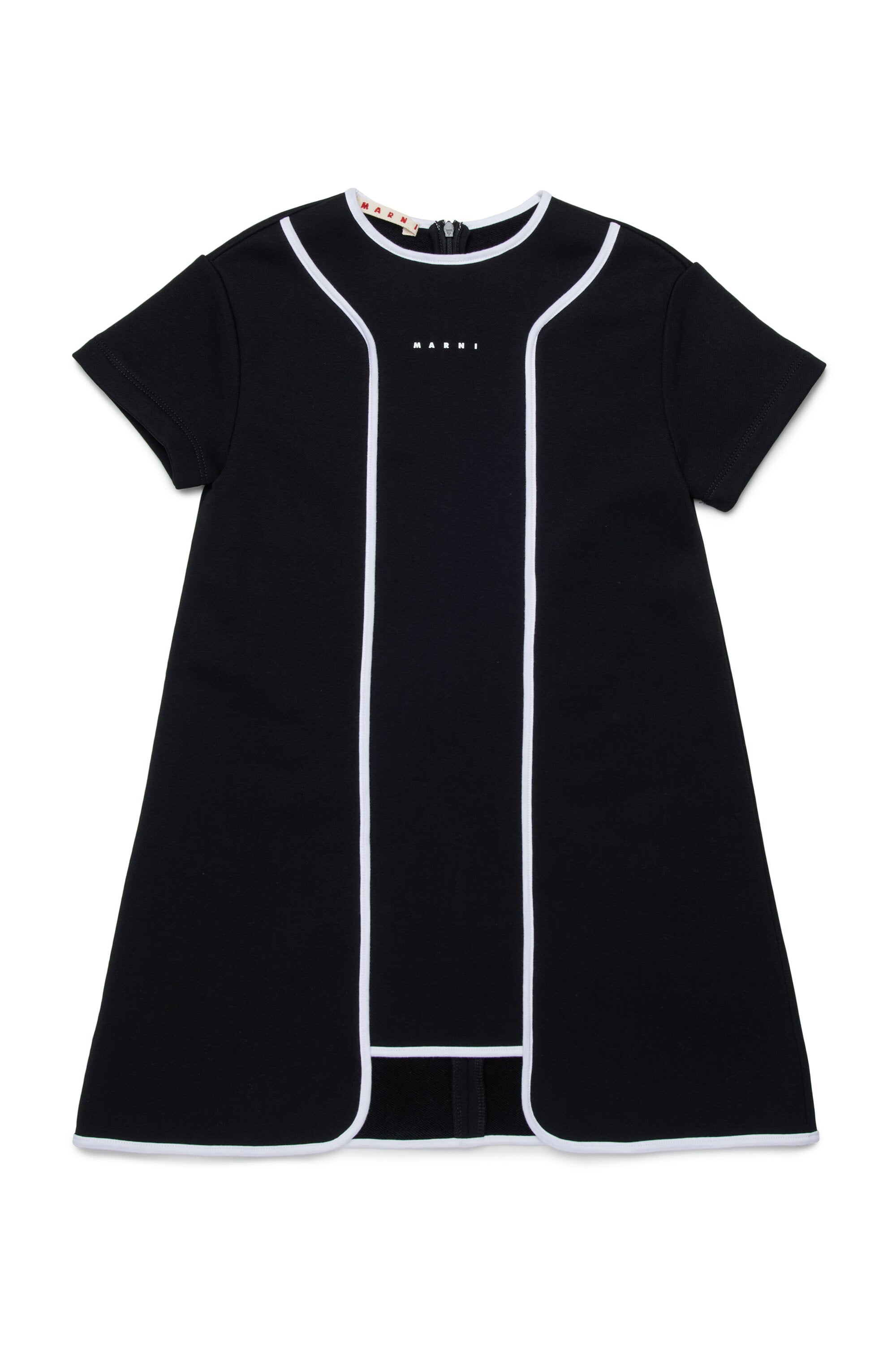 Kleid mit kurzen Ärmeln und gerader Linie