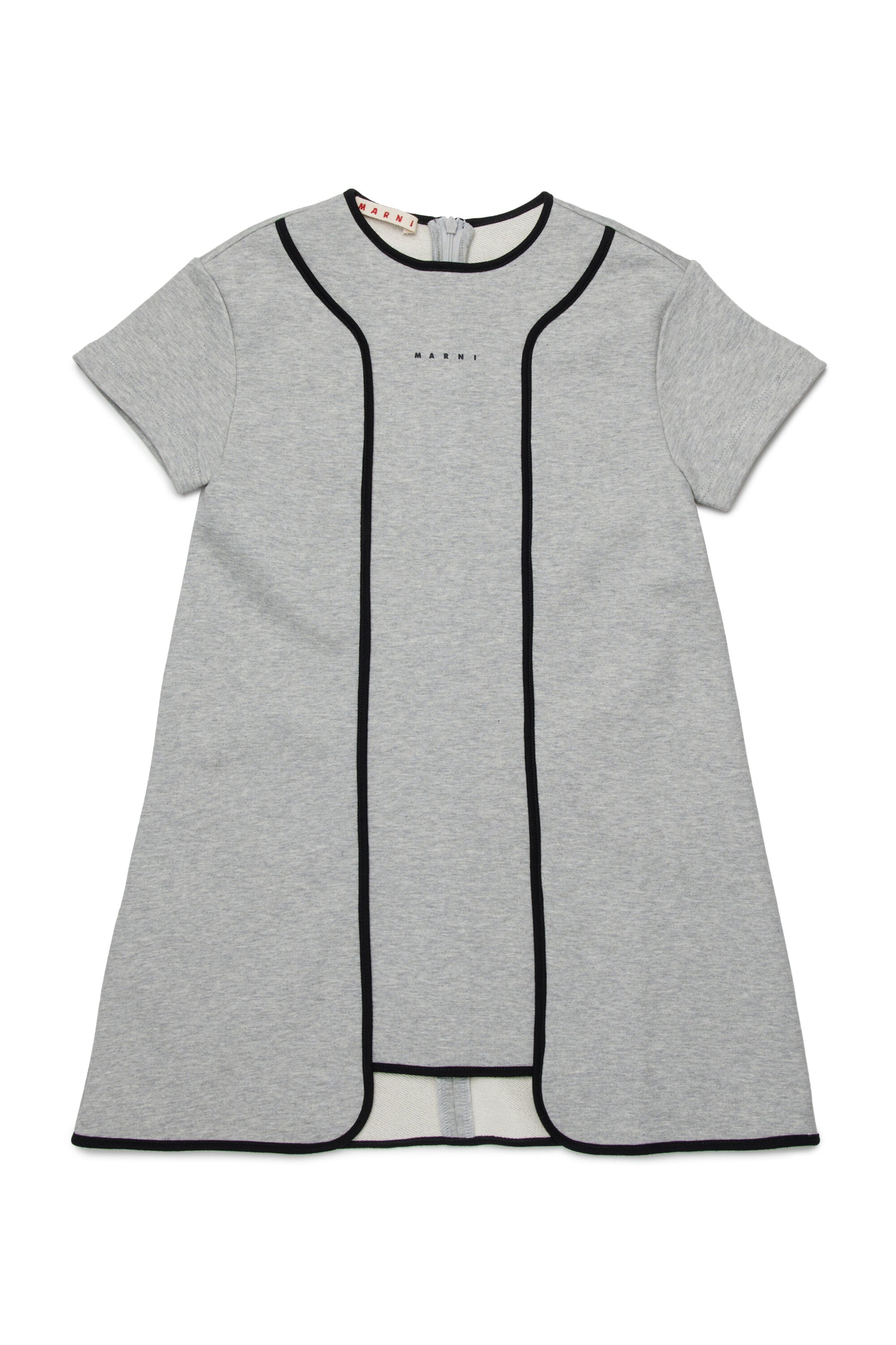 Kleid mit kurzen Ärmeln und gerader Linie