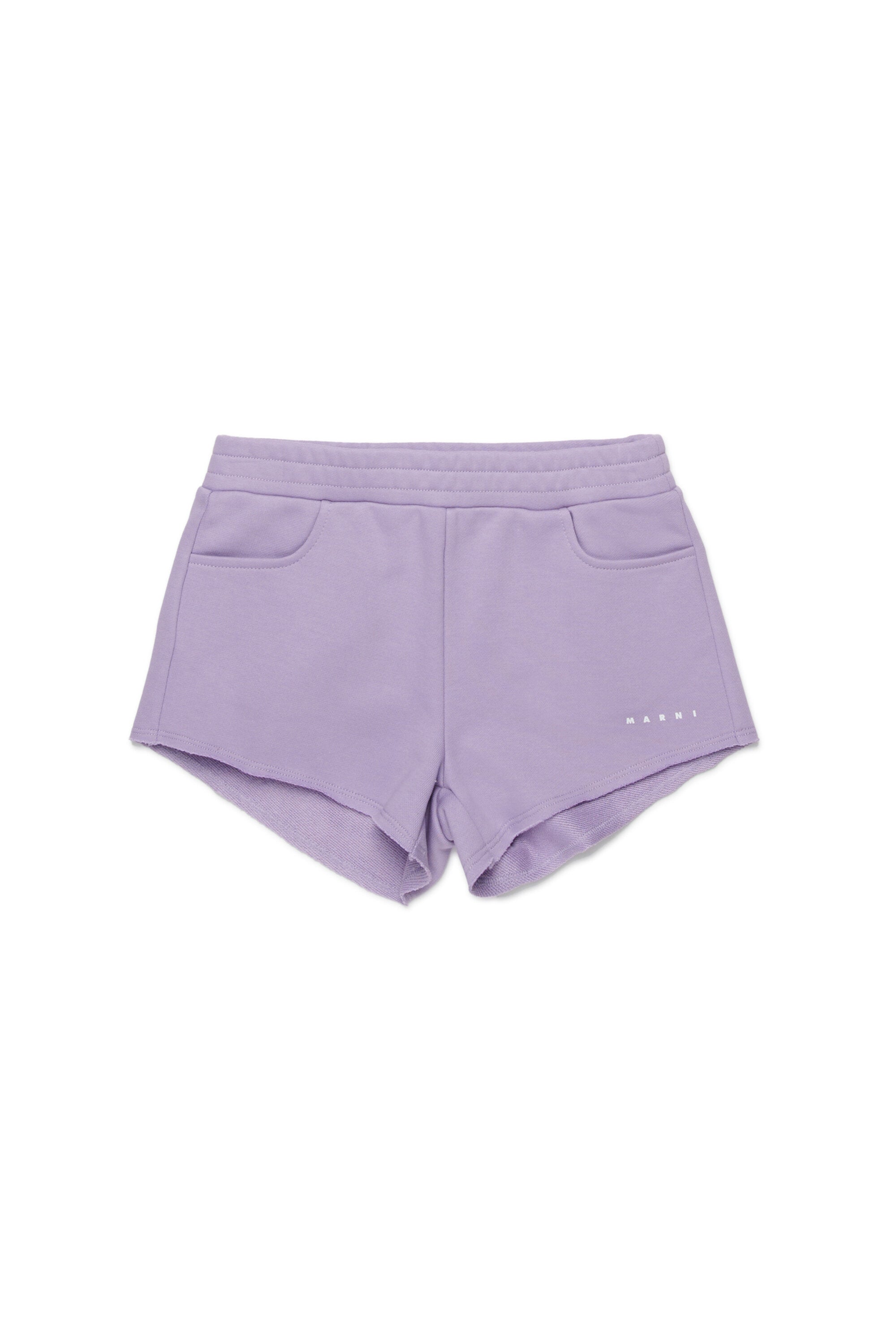Fleece shorts with logo