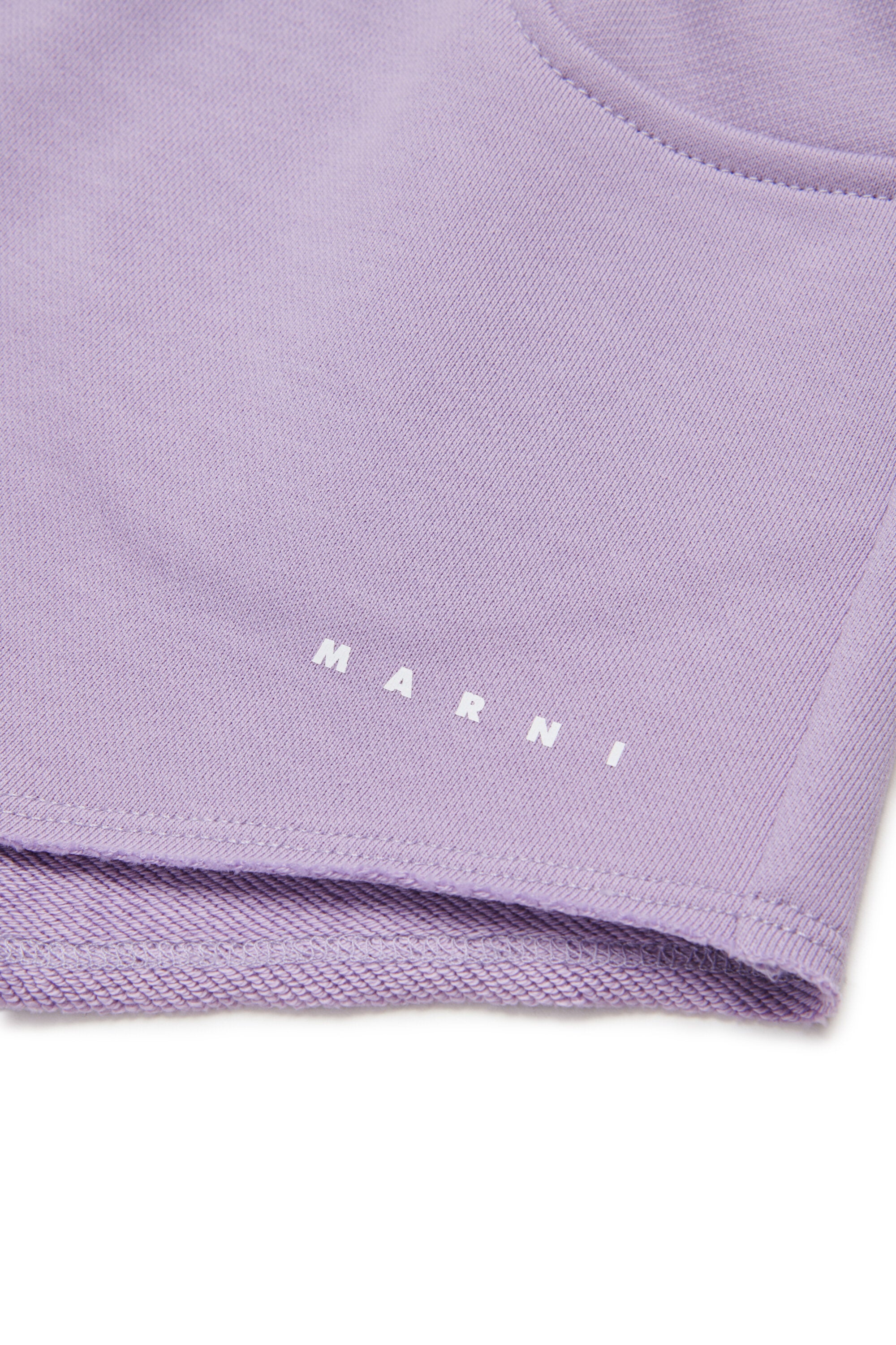 Fleece shorts with logo