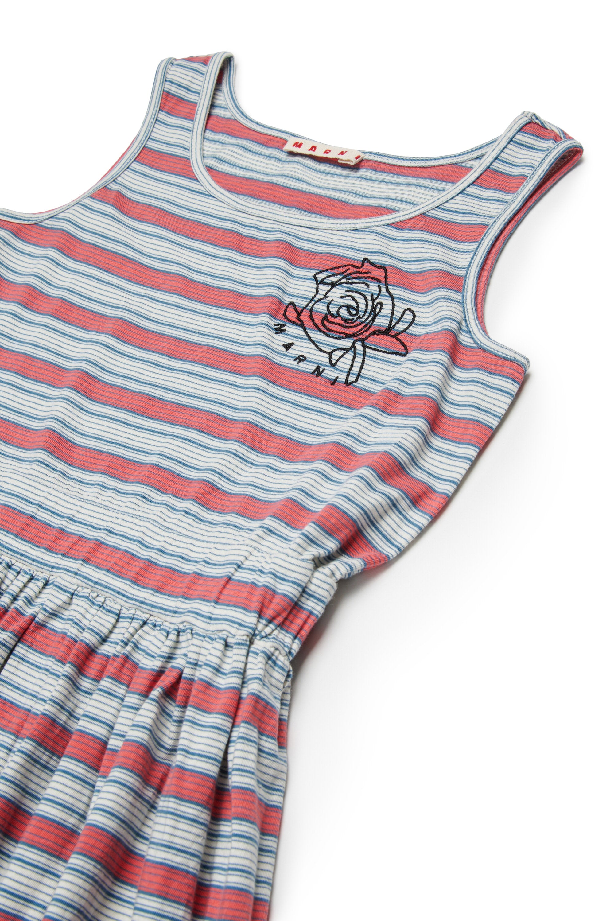 Sleeveless dress with logo