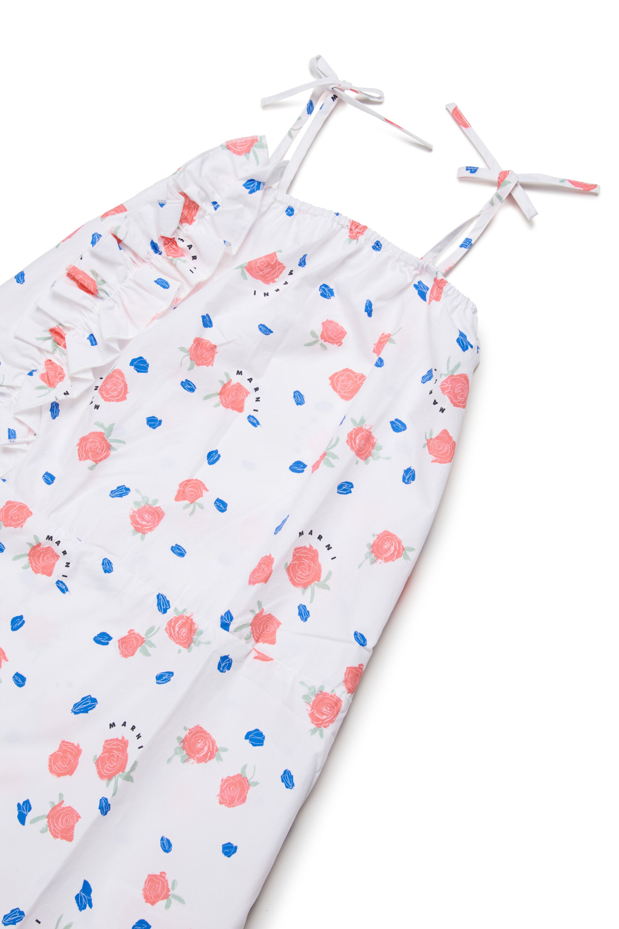 Dress with straps and floral print