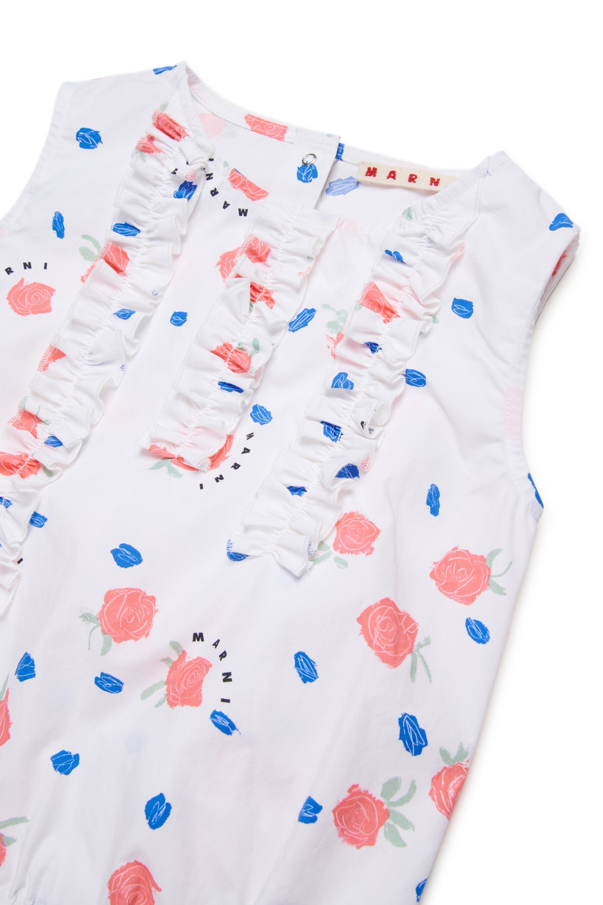 Chemise sans manches à volants