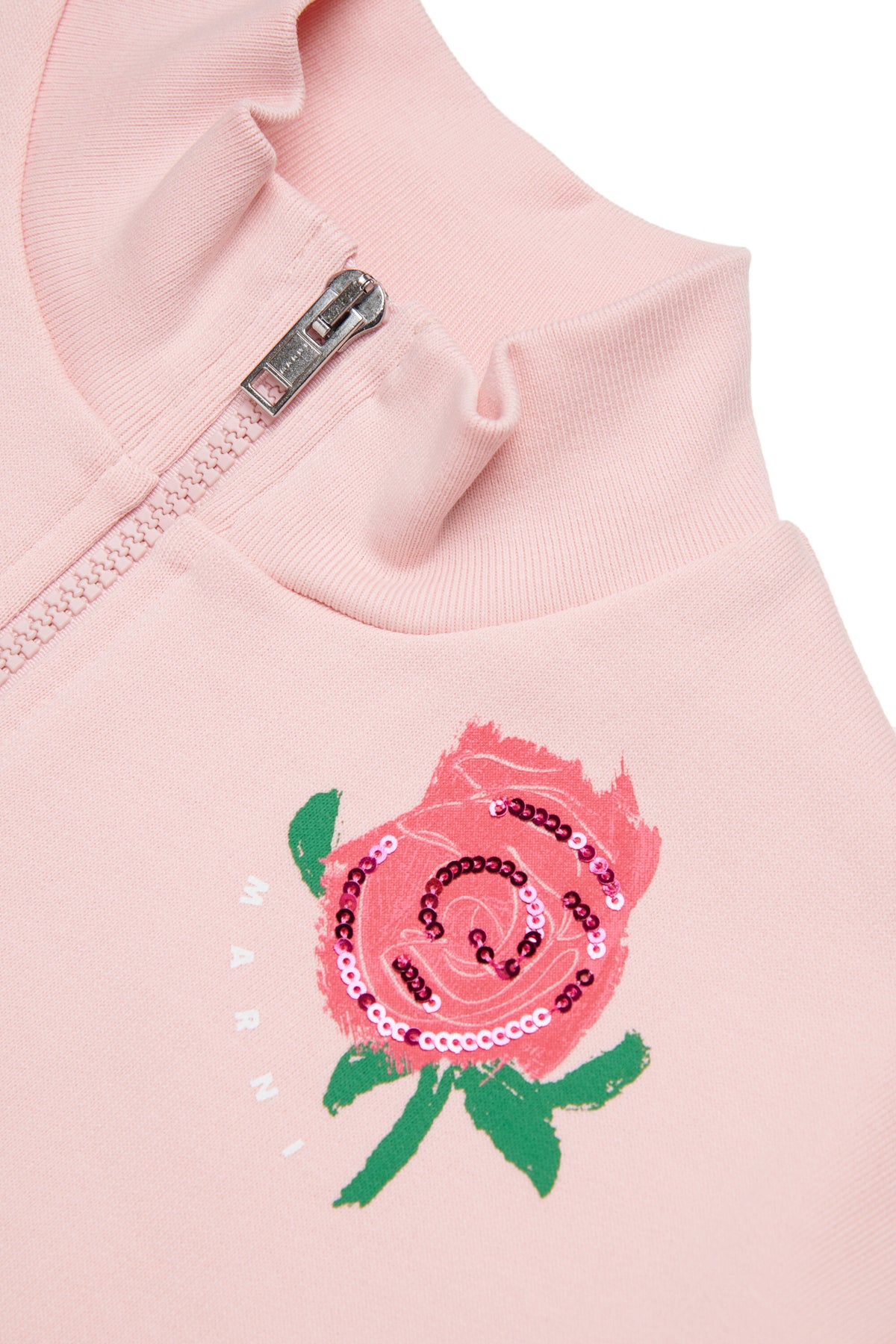 Sweatshirt mit durchgehendem Reißverschluss und Logo