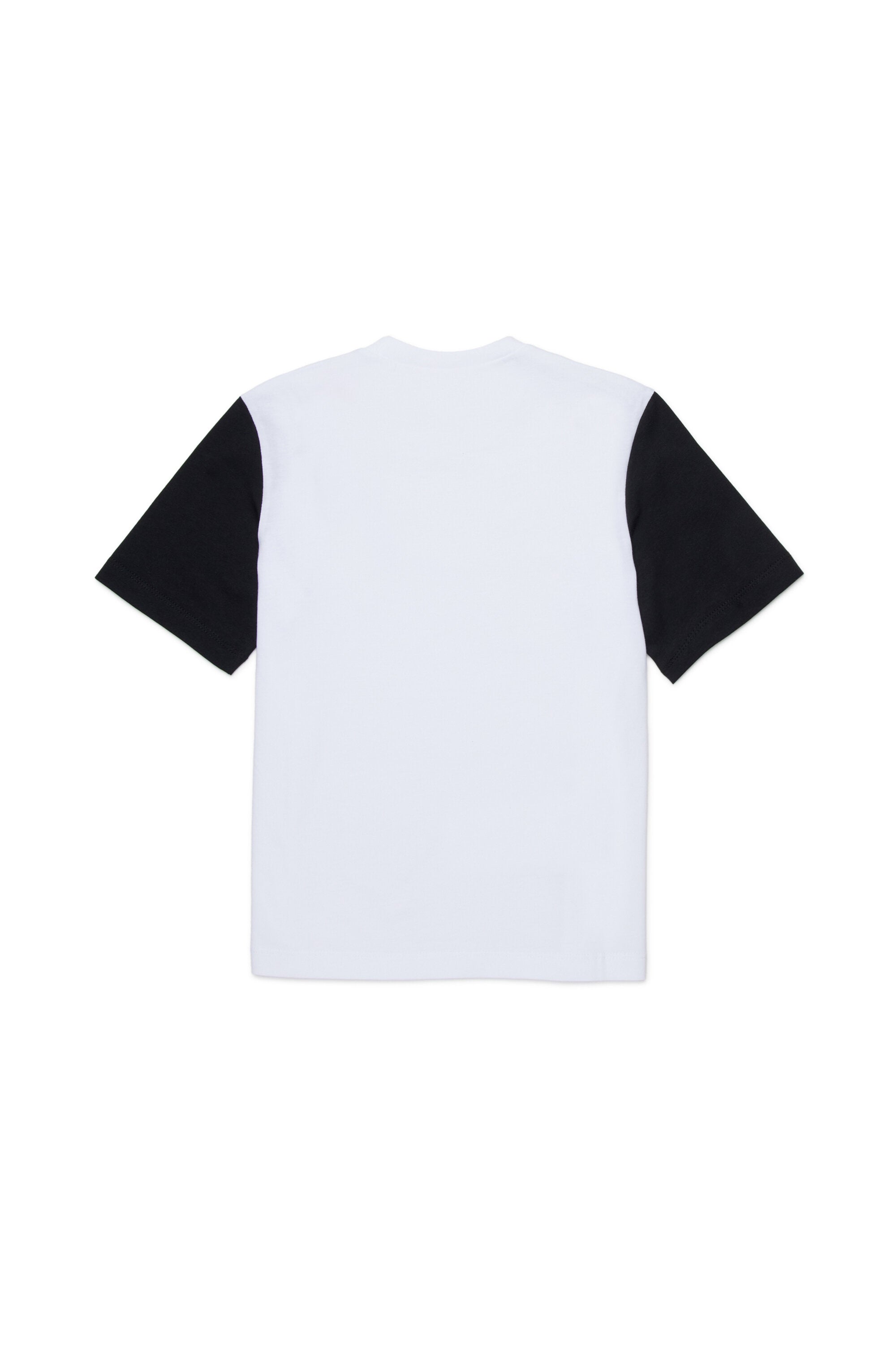 T-shirt con stampa e paillettes