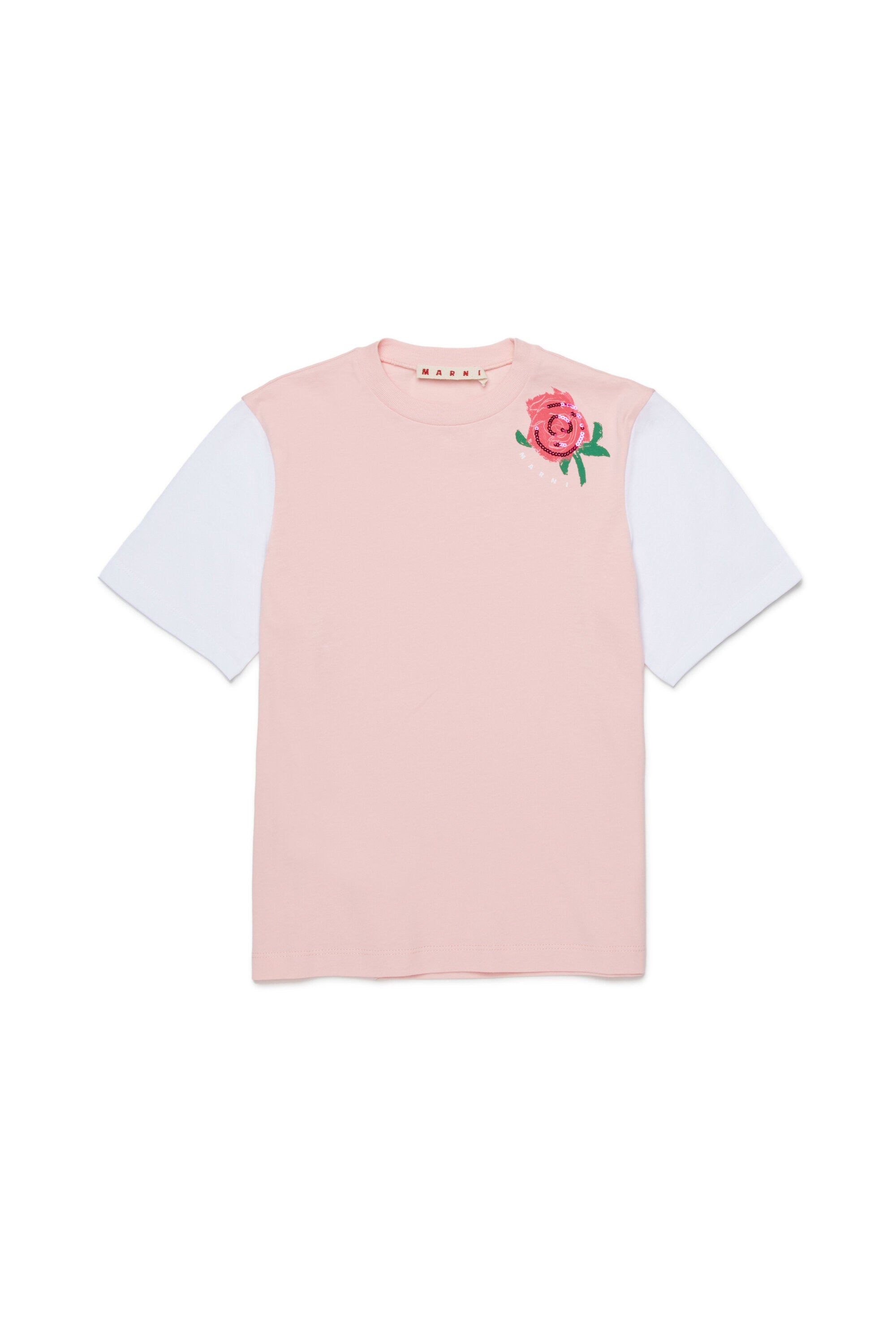 T-shirt with print and sequins