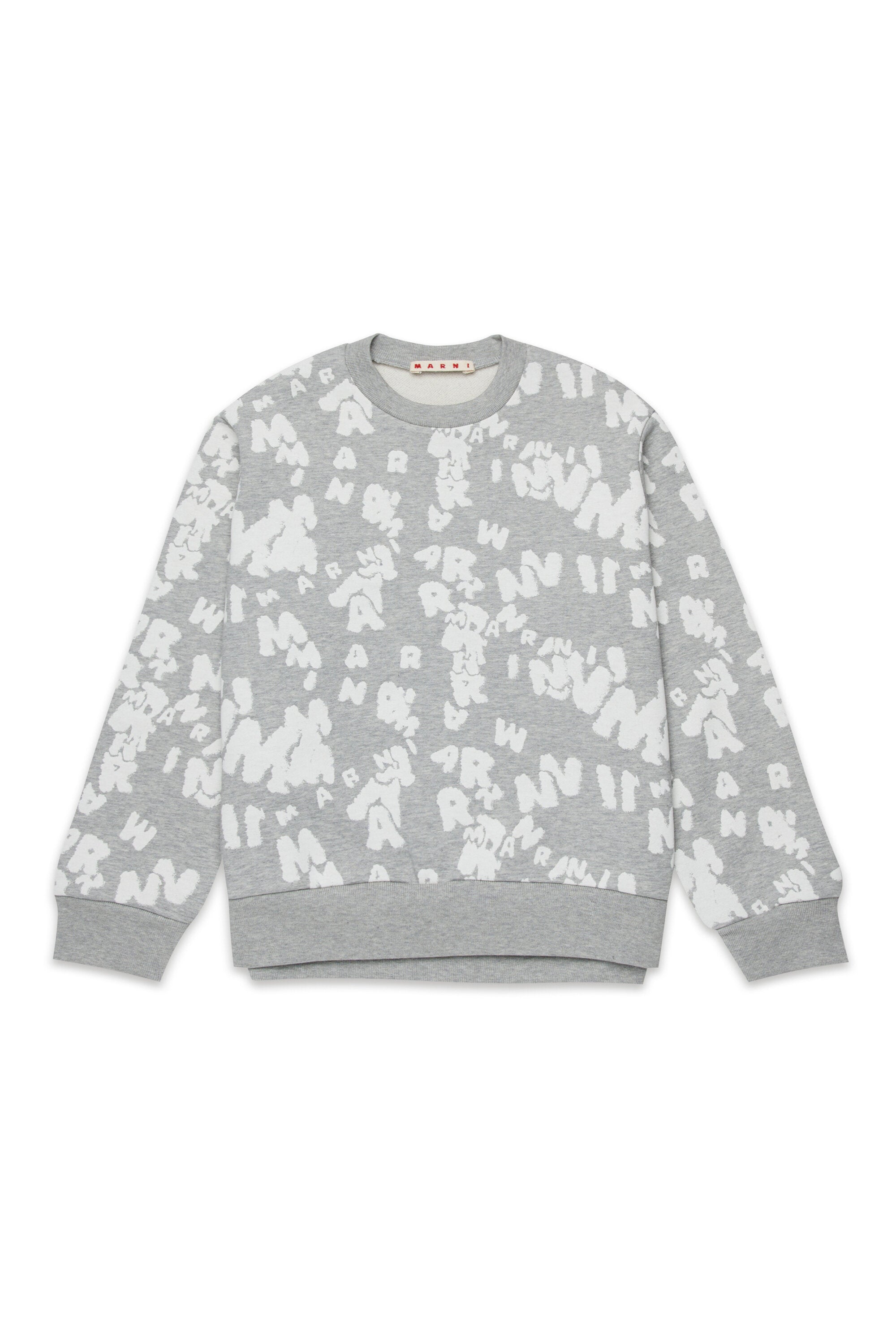 Crewneck sweatshirt with all-over logo